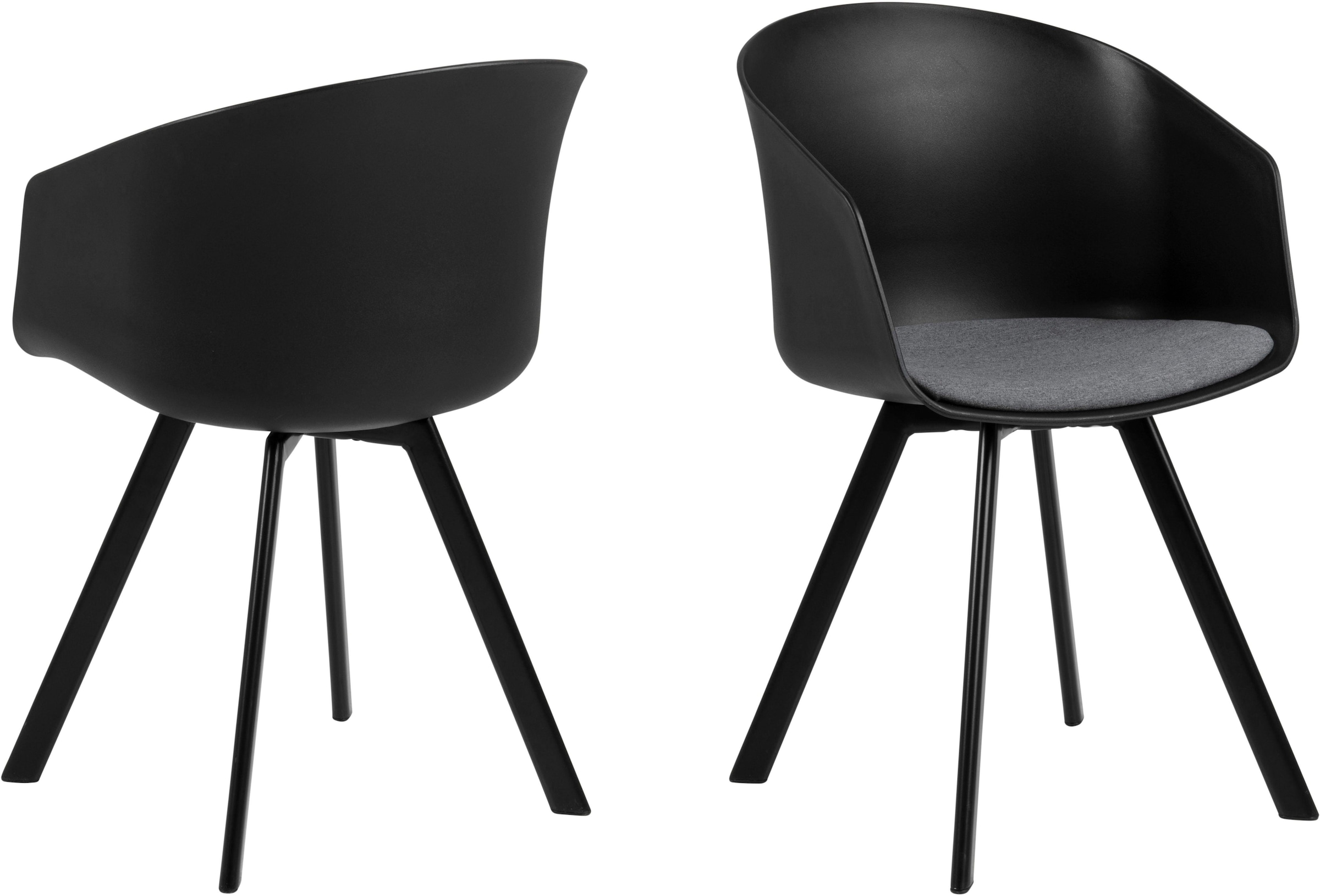 ACTONA GROUP Schalenstuhl »Maik«, einem mit Sitzhöhe Raten 46 aus (Set), Webstoff, auf Metallbeinen 2 cm St., kaufen Sitzkissen und