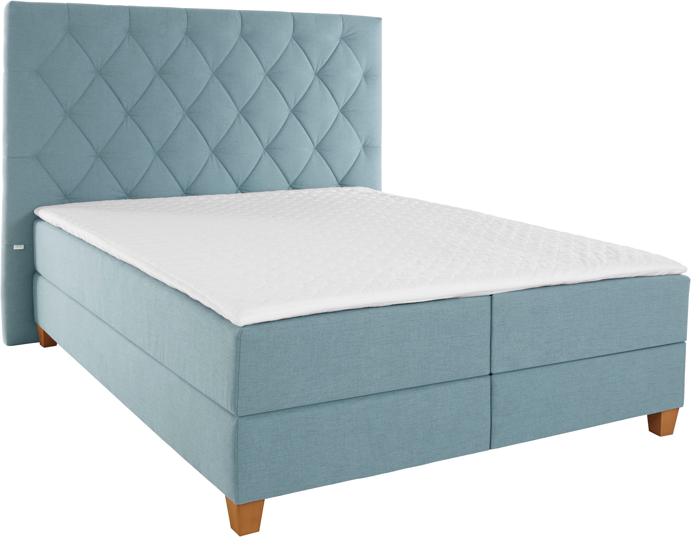 Home affaire Boxspringbett »Harmones hoch«, in 3 Breiten, Härtegrad auch im Mix mit je 1 Matratze in H2 und H3