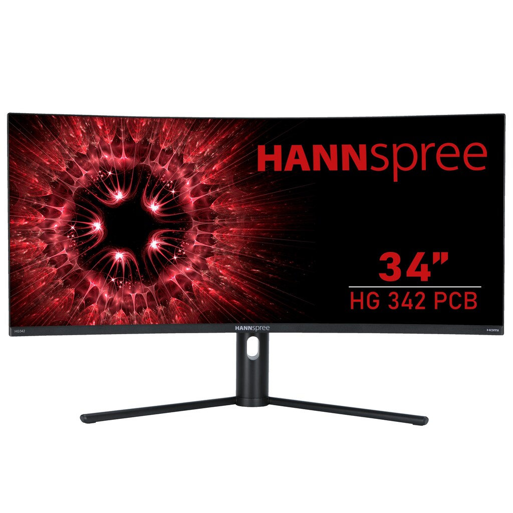 Hannspree Curved-Gaming-LED-Monitor »HG342PCB«, 86,4 cm/34 Zoll, 3440 x 1440 px, UWQHD, 1 ms Reaktionszeit, 144 Hz
