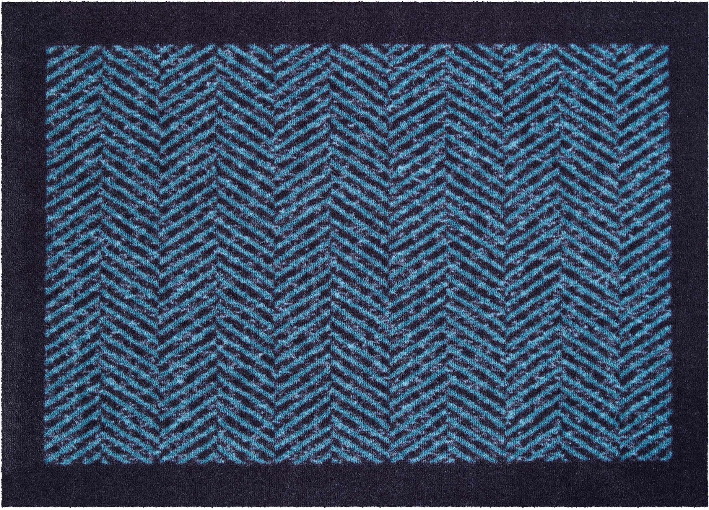 Grund Fußmatte »Herringbone«, rechteckig, 8 mm Höhe, Schmutzfangmatte mit Bordüre, In- und Outdoor geeignet, waschbar