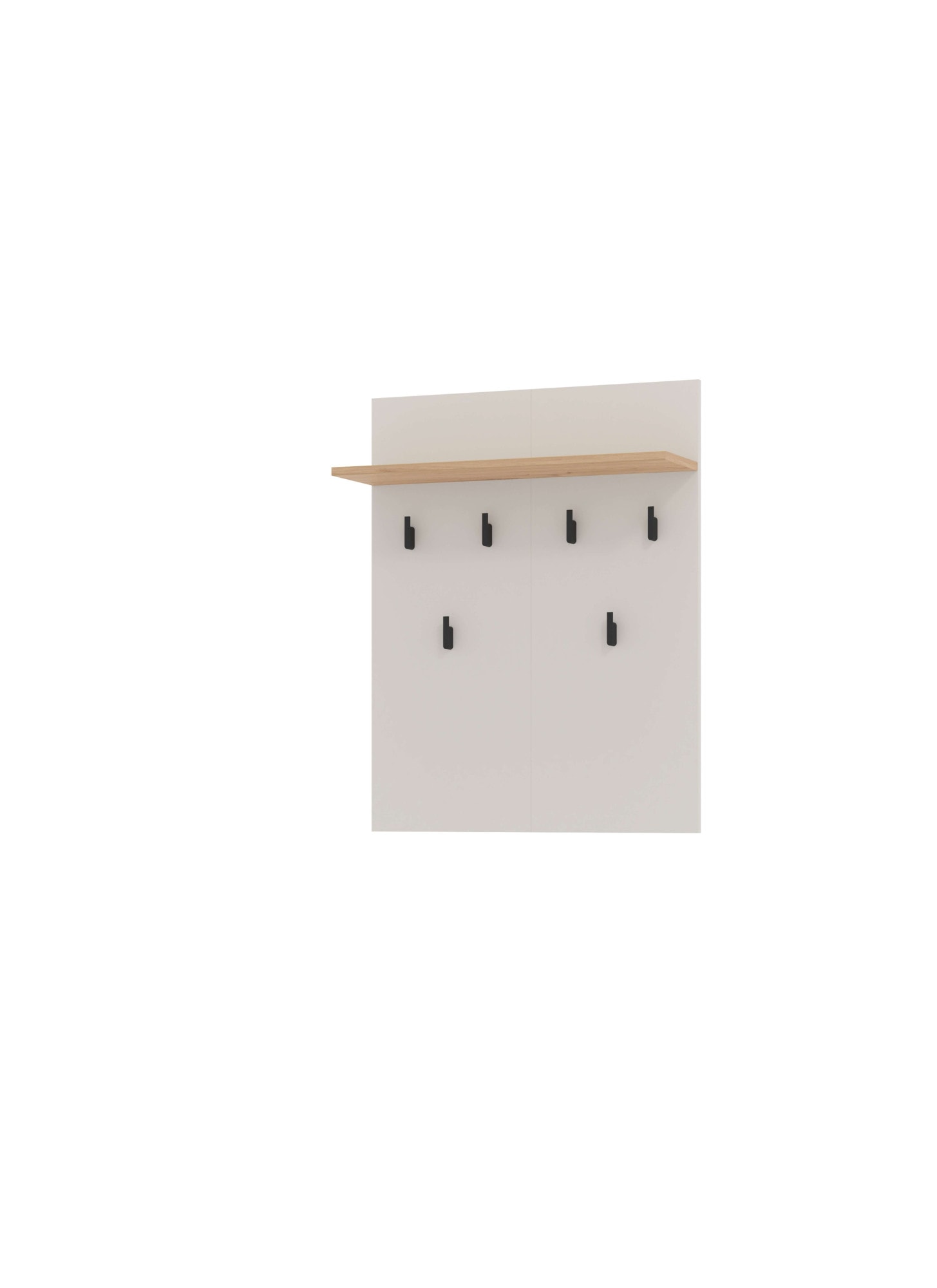 Home affaire Garderobenpaneel »Belfort, Wandregal mit 6 Haken, mit Regal, Breite 66 cm«, Wandgarderobe, Aufhänger, Höhe 83 cm, in Kaschmirfarbe