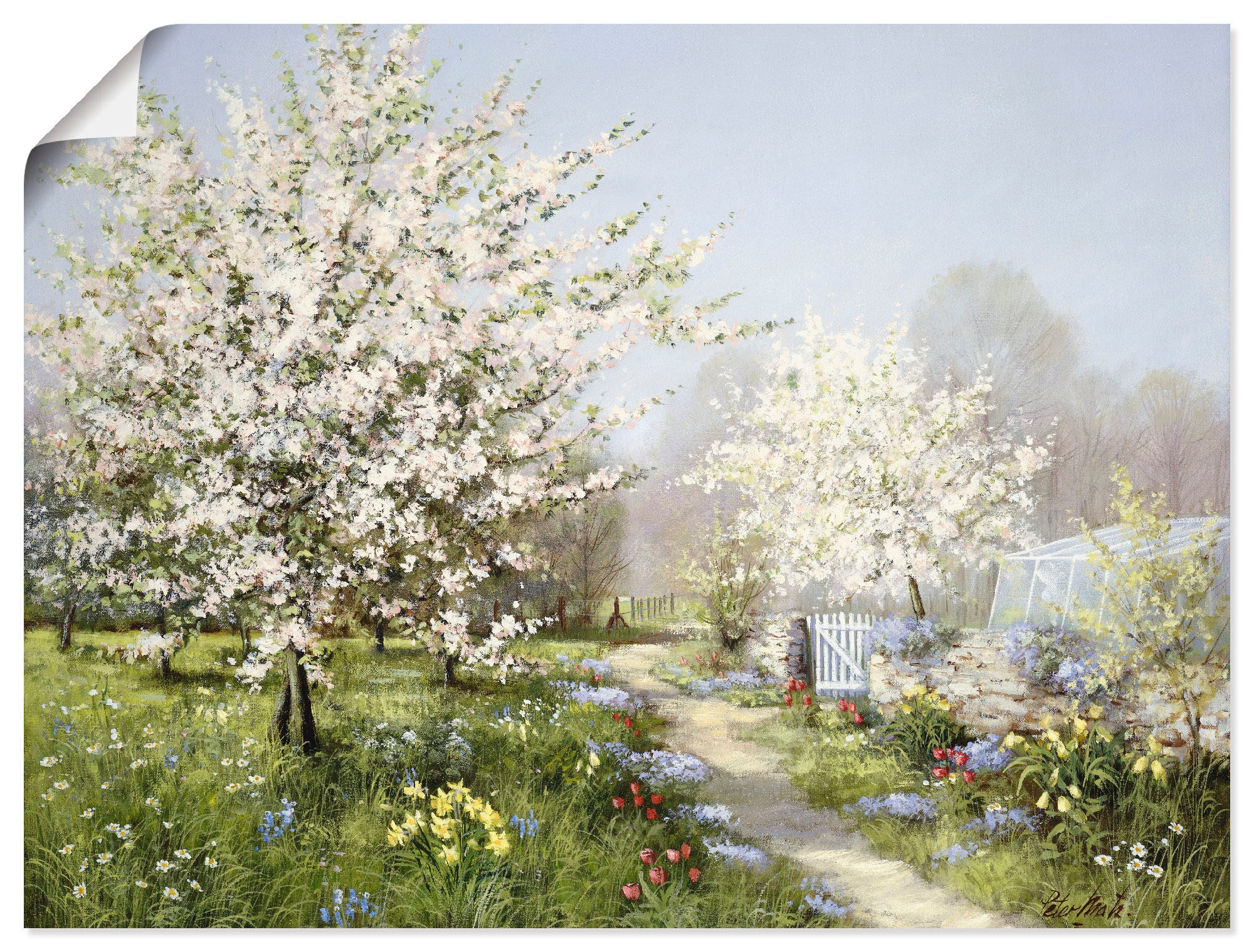 als & Wandaufkleber Größen versch. auf »Frühlingsblüten«, Wiesen Poster Artland Bäume, St.), Leinwandbild, (1 bestellen in Raten Wandbild oder