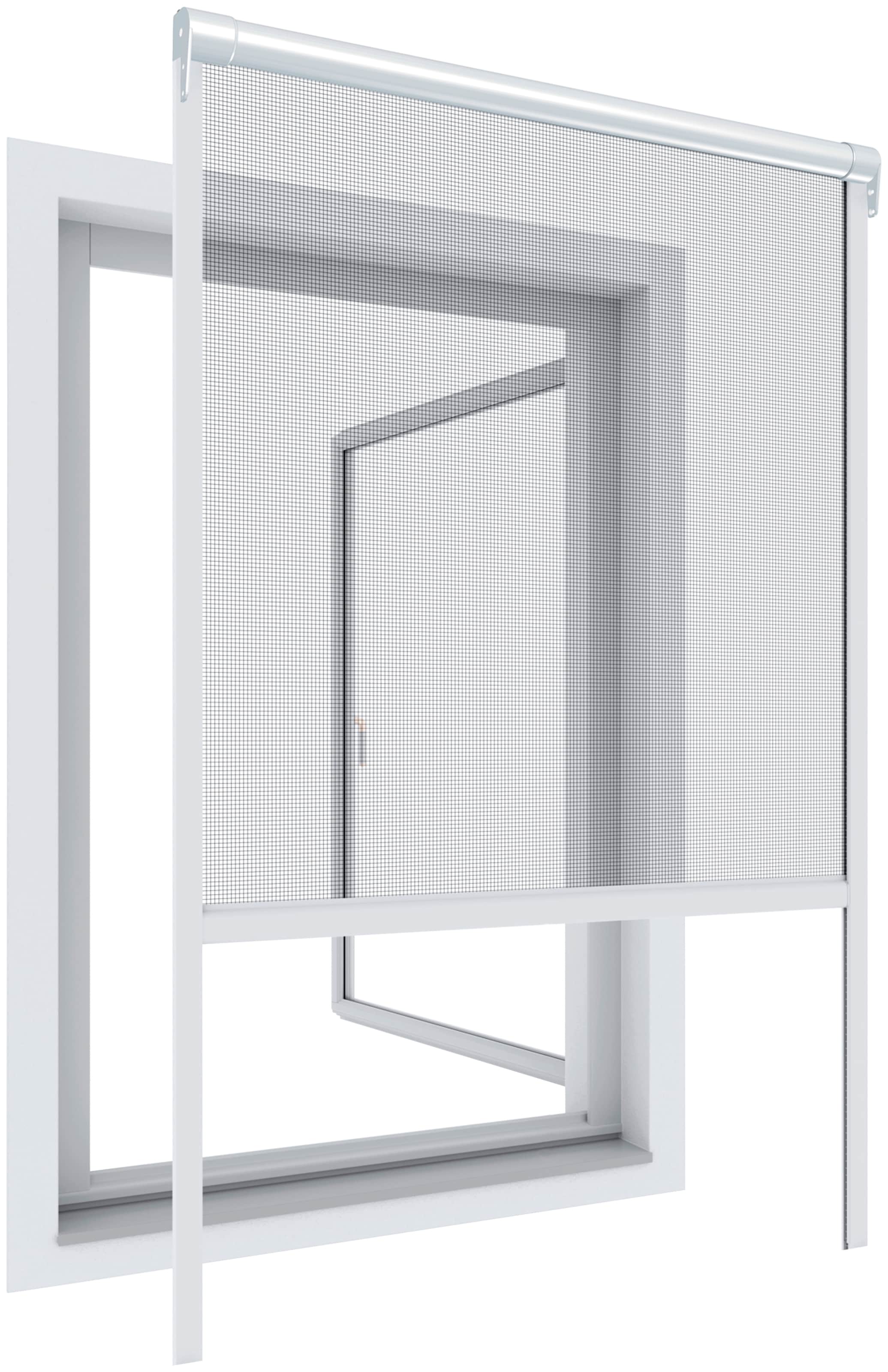Windhager Insektenschutz-Fensterrahmen »Rollo Basic«, BxH: 130x160 cm, kürzbar, inkl. Befestigungsmaterial