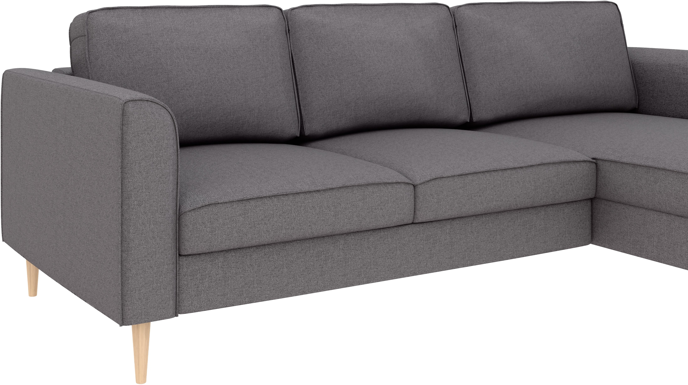 Home affaire Ecksofa »Booster Couch wahlweise mit Schlaffunktion und Bettkasten-auch in Cord«, Recamiere beidseitig montierbar, Sofa in L-Form, 232 cm