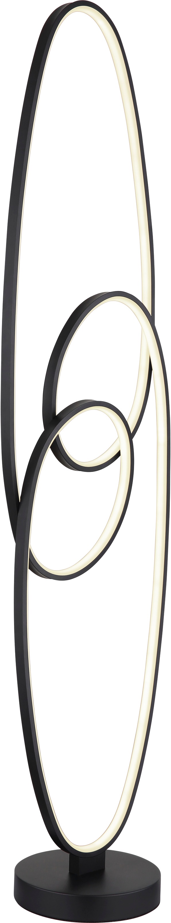 GLOBO LIGHTING Stehlampe »SPIRA« LED-Modul 1 Stk. Stehleuchte Schwarz, Opal, Fußtritt, dimmbar, LED 39W