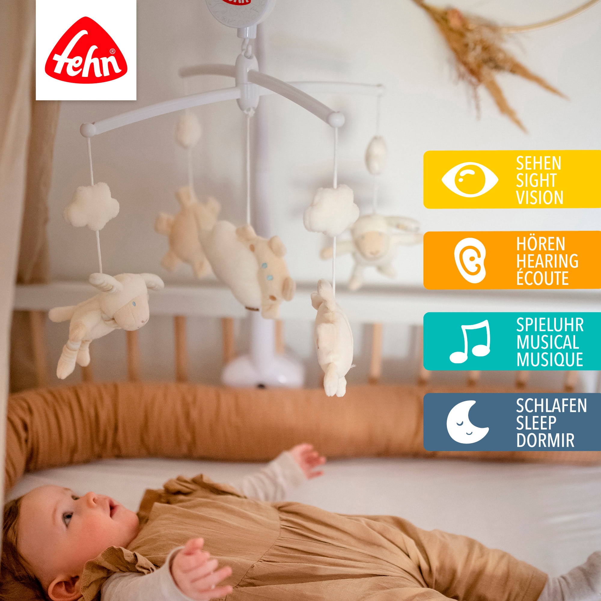 Fehn Mobile »BabyLOVE, Schaf Musikmobile«