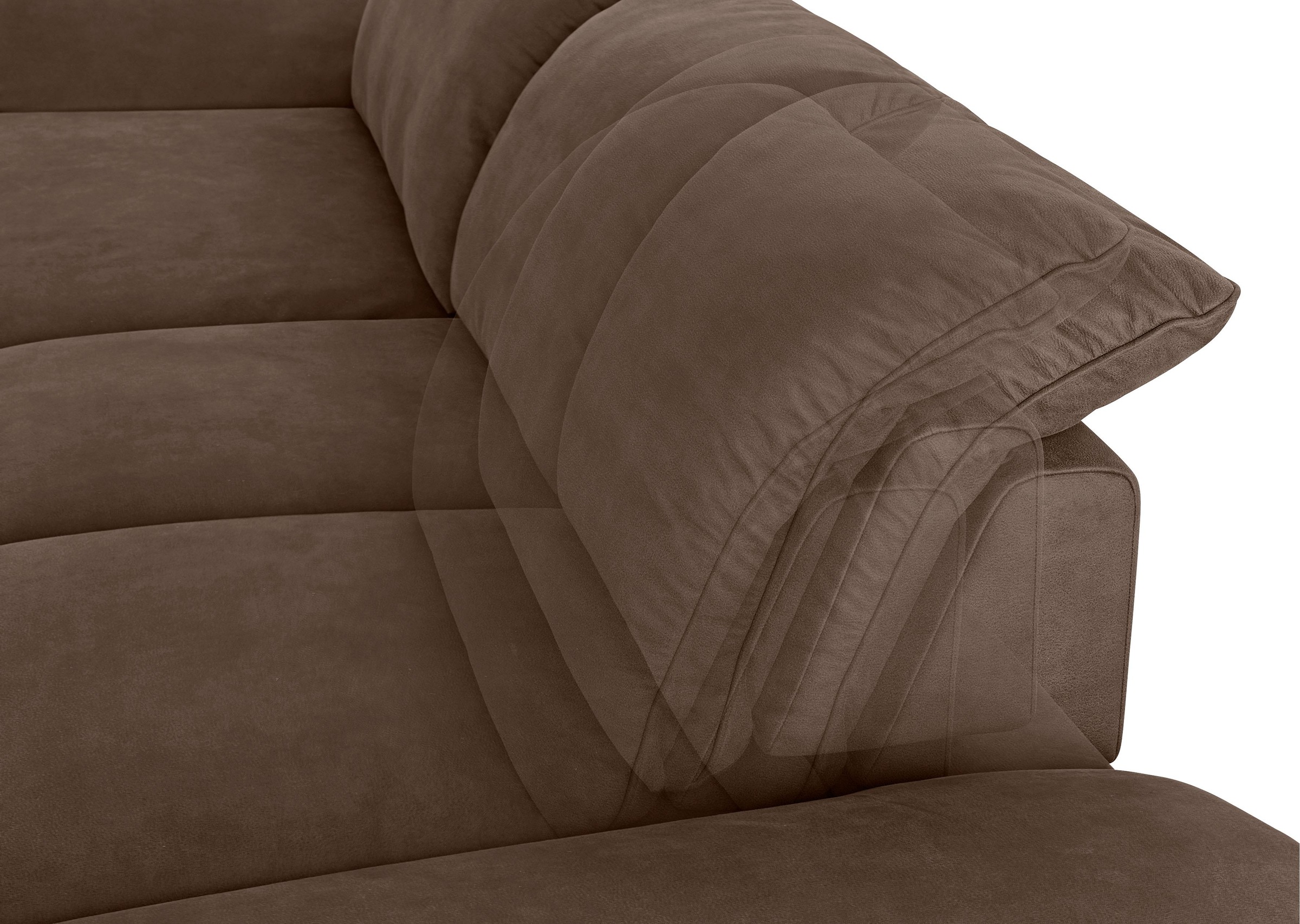 W.SCHILLIG Ecksofa »enjoy&MORE, Designsofa, elegant und bequem, L-Form«, mit Sitztiefenverstellung, Füße Chrom glänzend, Breite 310 cm