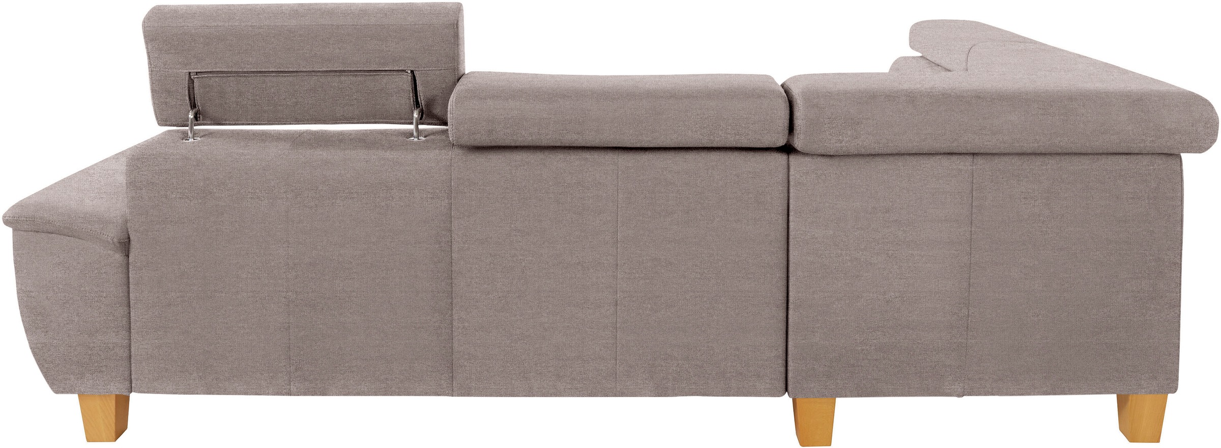exxpo - sofa fashion Ecksofa »Enya, aufwendige Detailverarbeitung, hoher Sitzkomfort, bequem, L-Form«, mit Kopfteilverstellung, wahlweise Bettfunktion u. Bettkasten
