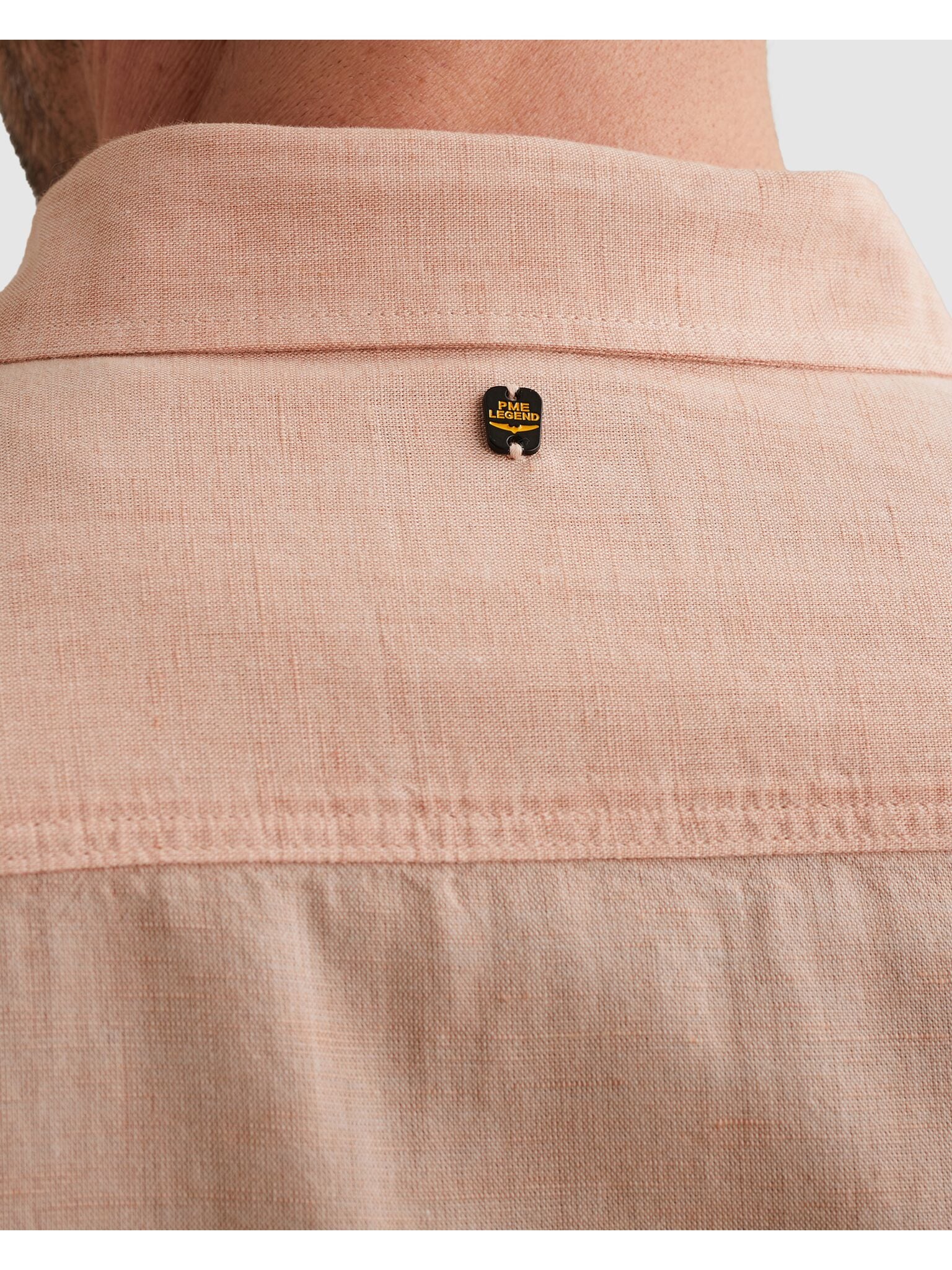 PME LEGEND Kurzarmhemd »Short Sleeve Shirt 2 tone Cotton/Linen« mit Kent Kragen