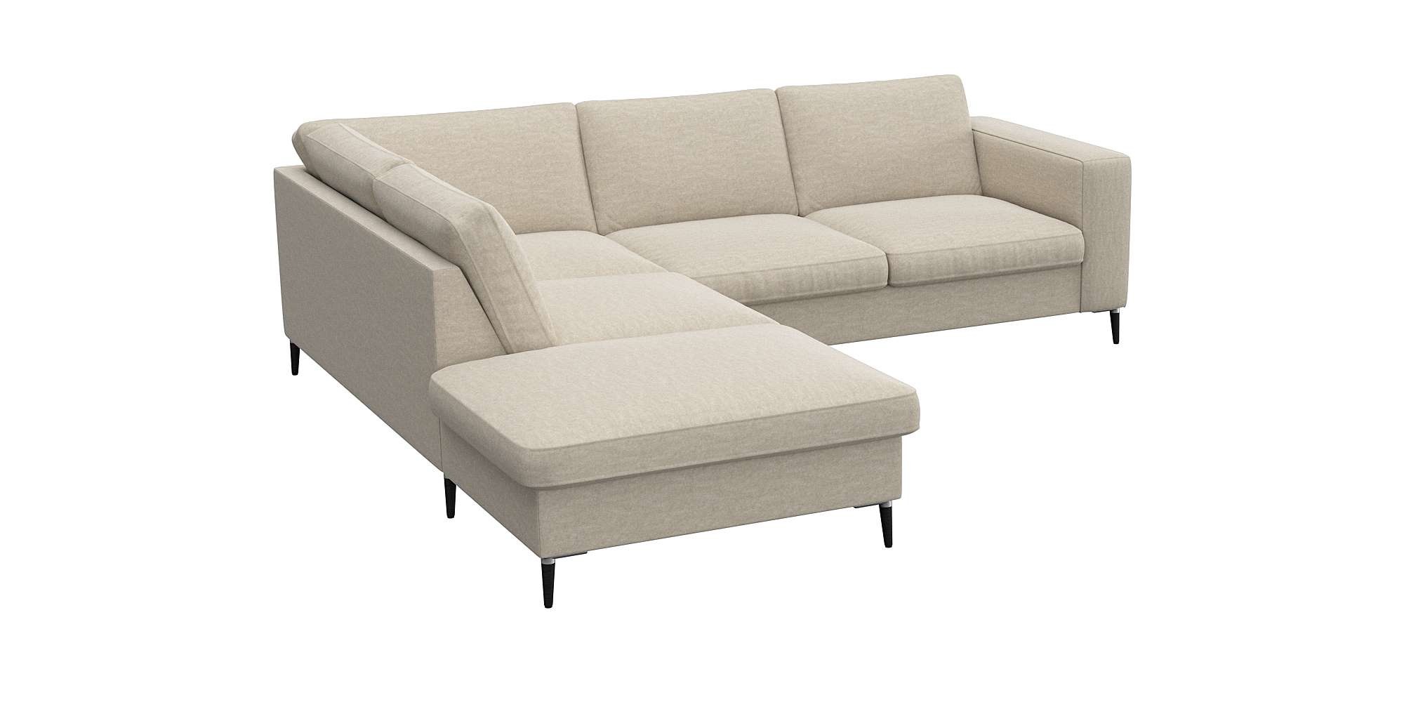 FLEXLUX Ecksofa »Fiore, bequem und komfortabel, zeitlos, L-Form«, breite Ar günstig online kaufen