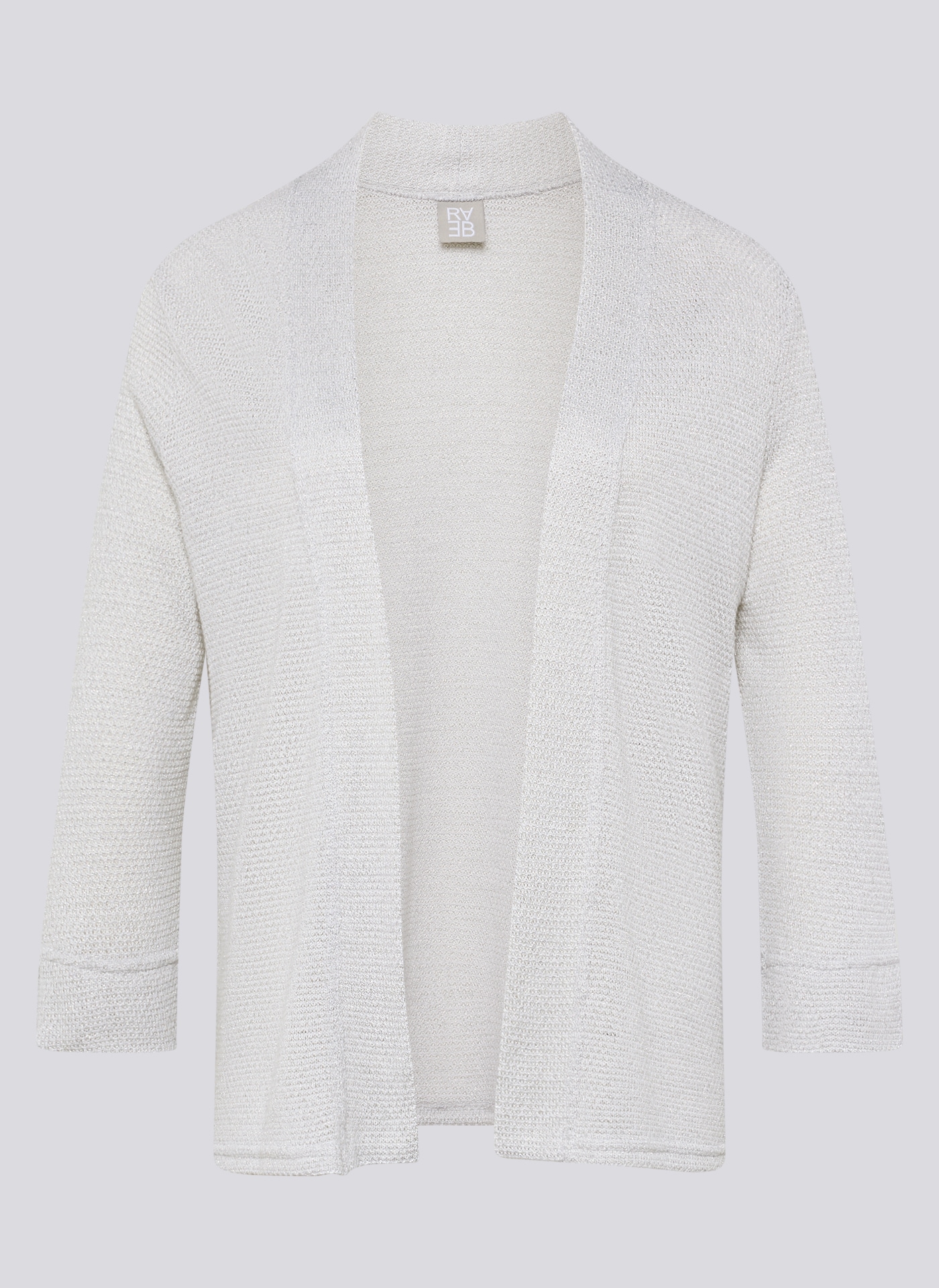 Rabe Strickjacke ohne Verschluss, mit Glitzer-Details