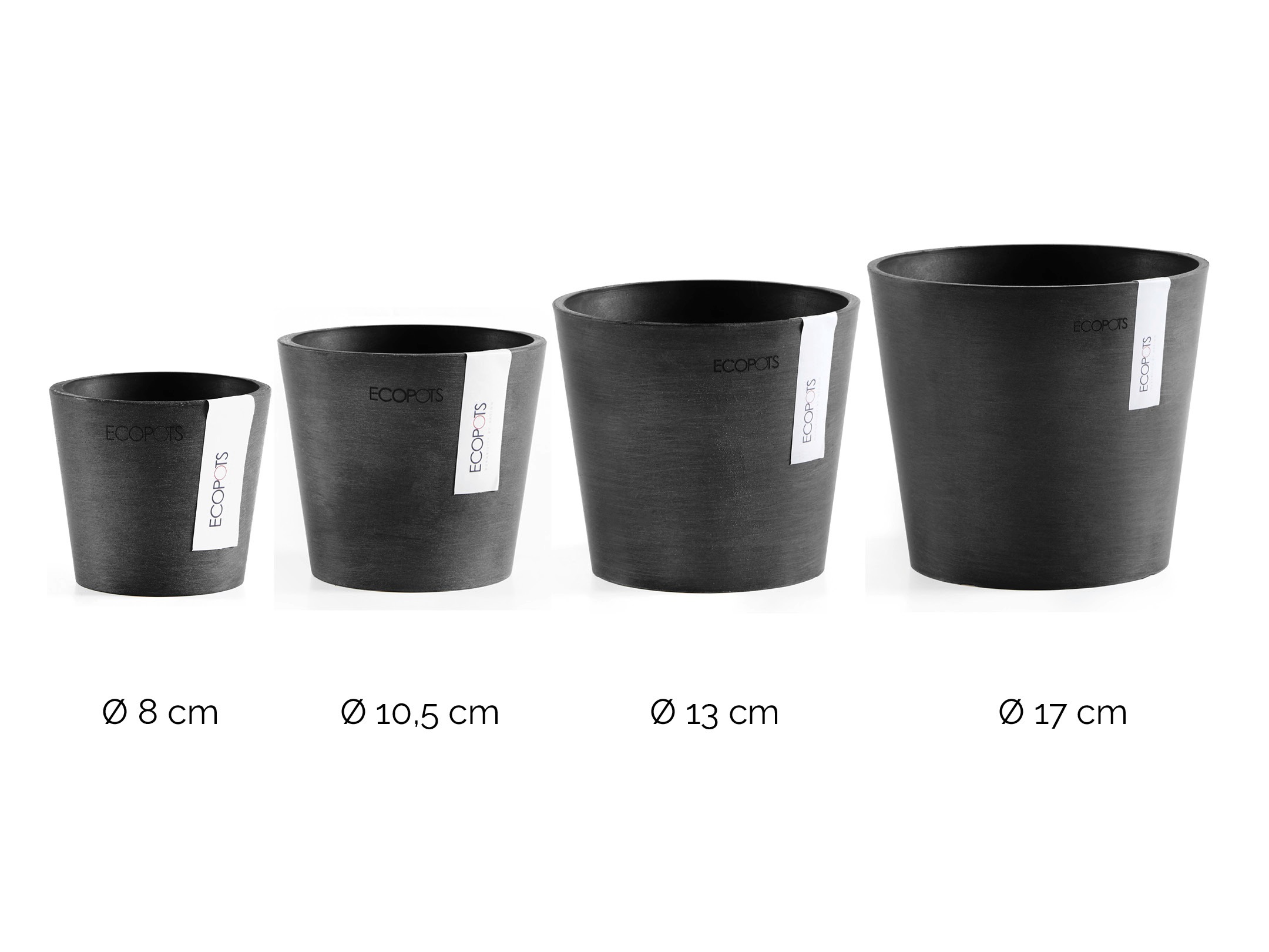 ECOPOTS Blumentopf »Amsterdam Mini«, (Set, 4 St.), in verschiedenen Größen