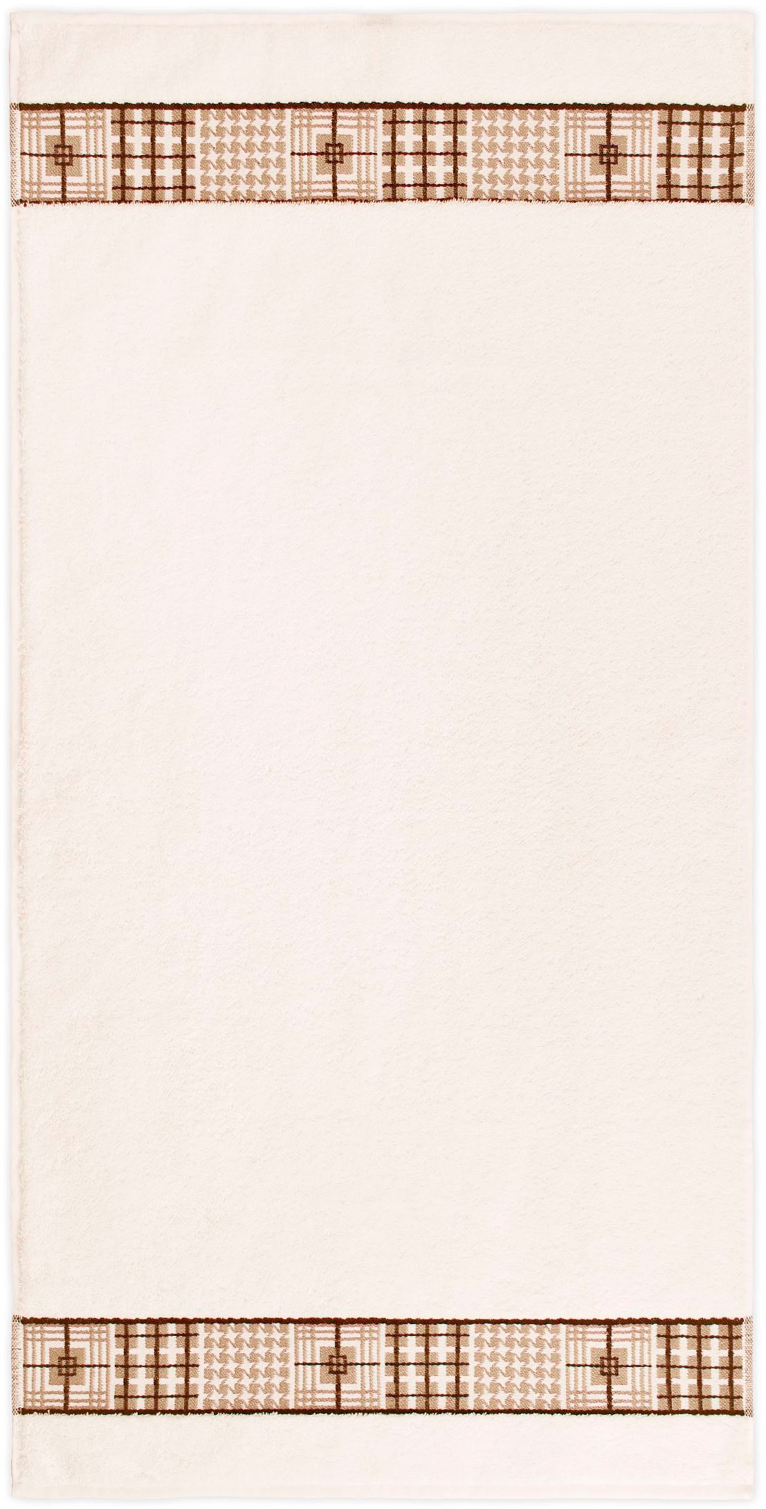 Möve for frottana Handtuch »Fjord« mit tollem Uni Karo