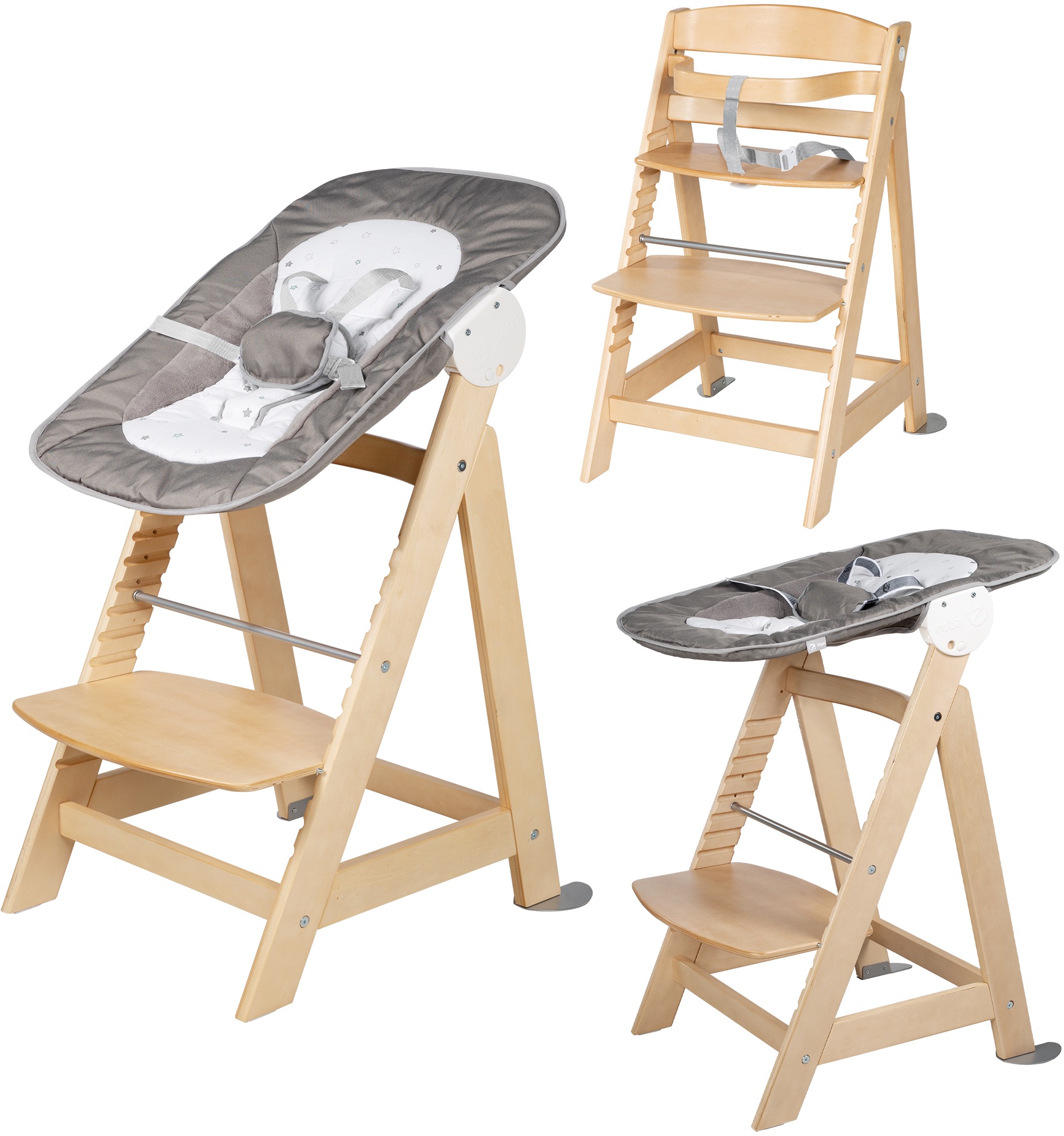 roba® Hochstuhl »2-in-1 Set Born Up, Sternenzauber«, mit Neugeborenen-Aufsa günstig online kaufen