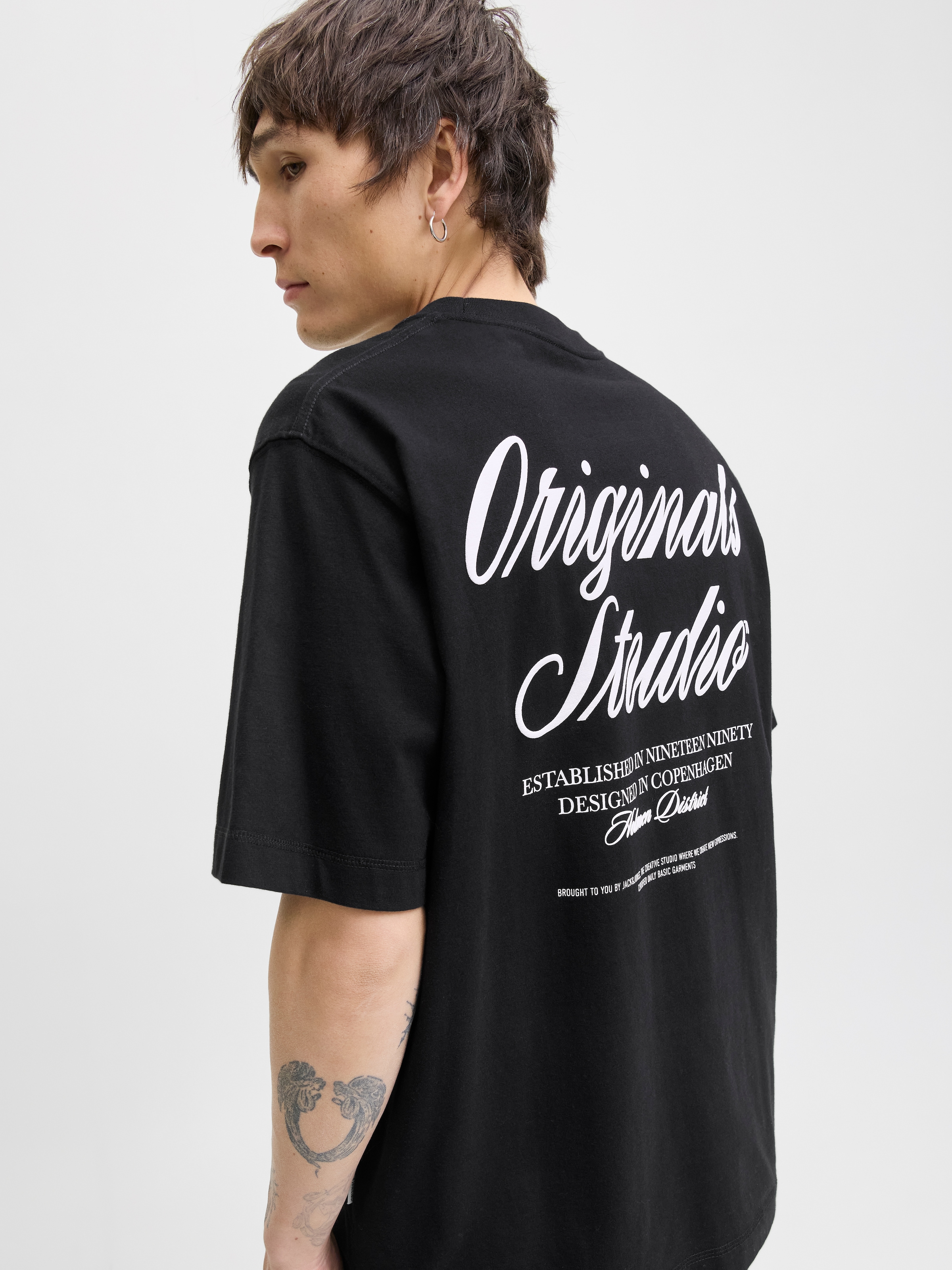 Jack & Jones Kurzarmshirt »JORNORREBRO TYPO TEE SS CREW NECK NOOS«