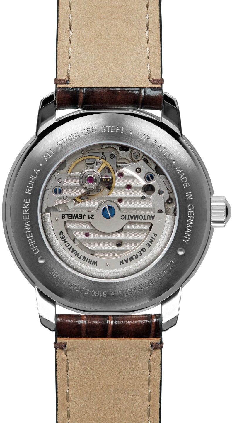 ZEPPELIN Automatikuhr »LZ 120 Bodensee«, Armbanduhr, Herrenuhr, Datum, Lederarmband, Made in Germany