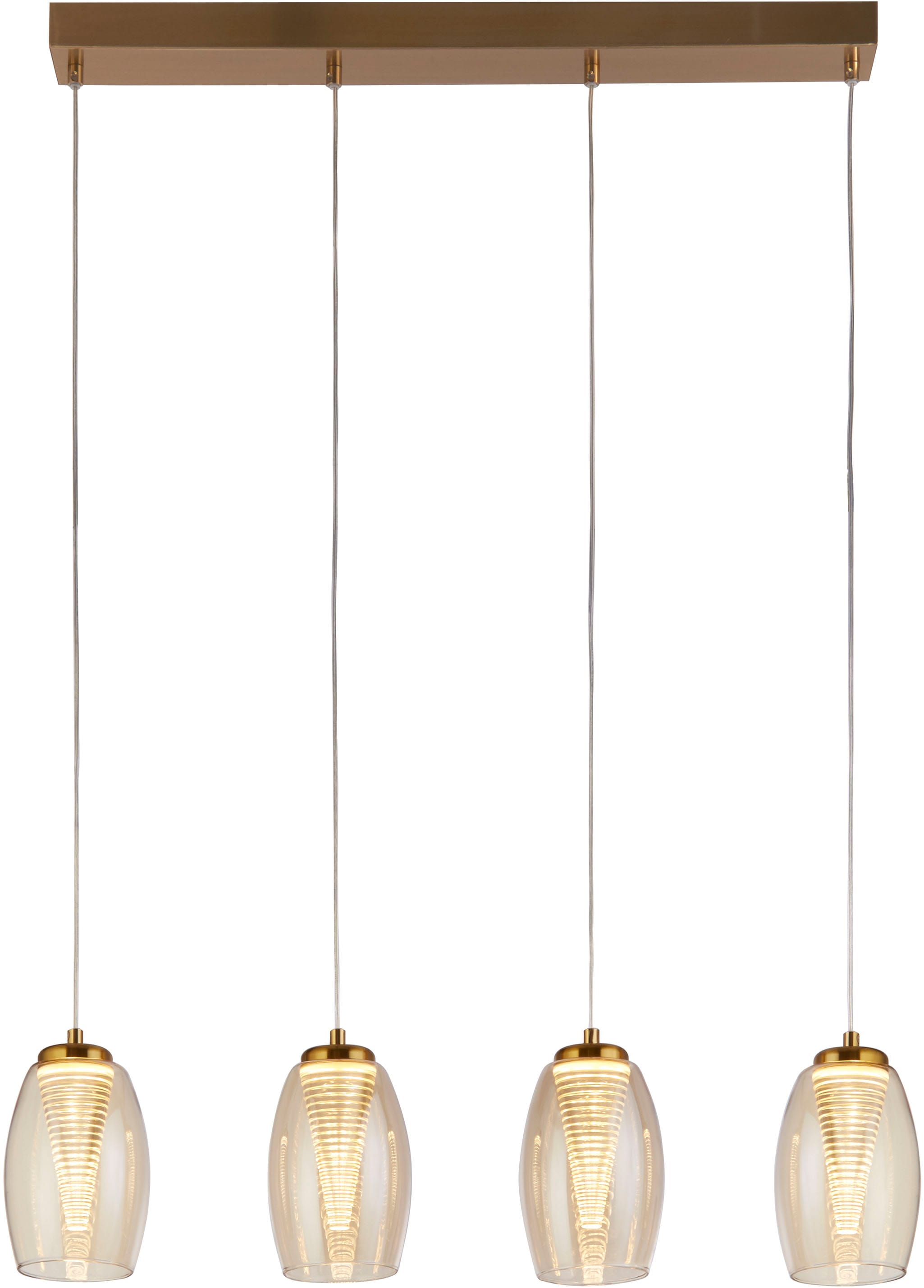 Searchlight LED-Hängeleuchte »Hängeleuchte Cyclone, 4-flammig« LED-Modul 1 Stk. Warmweiß Stalaktit-Optik