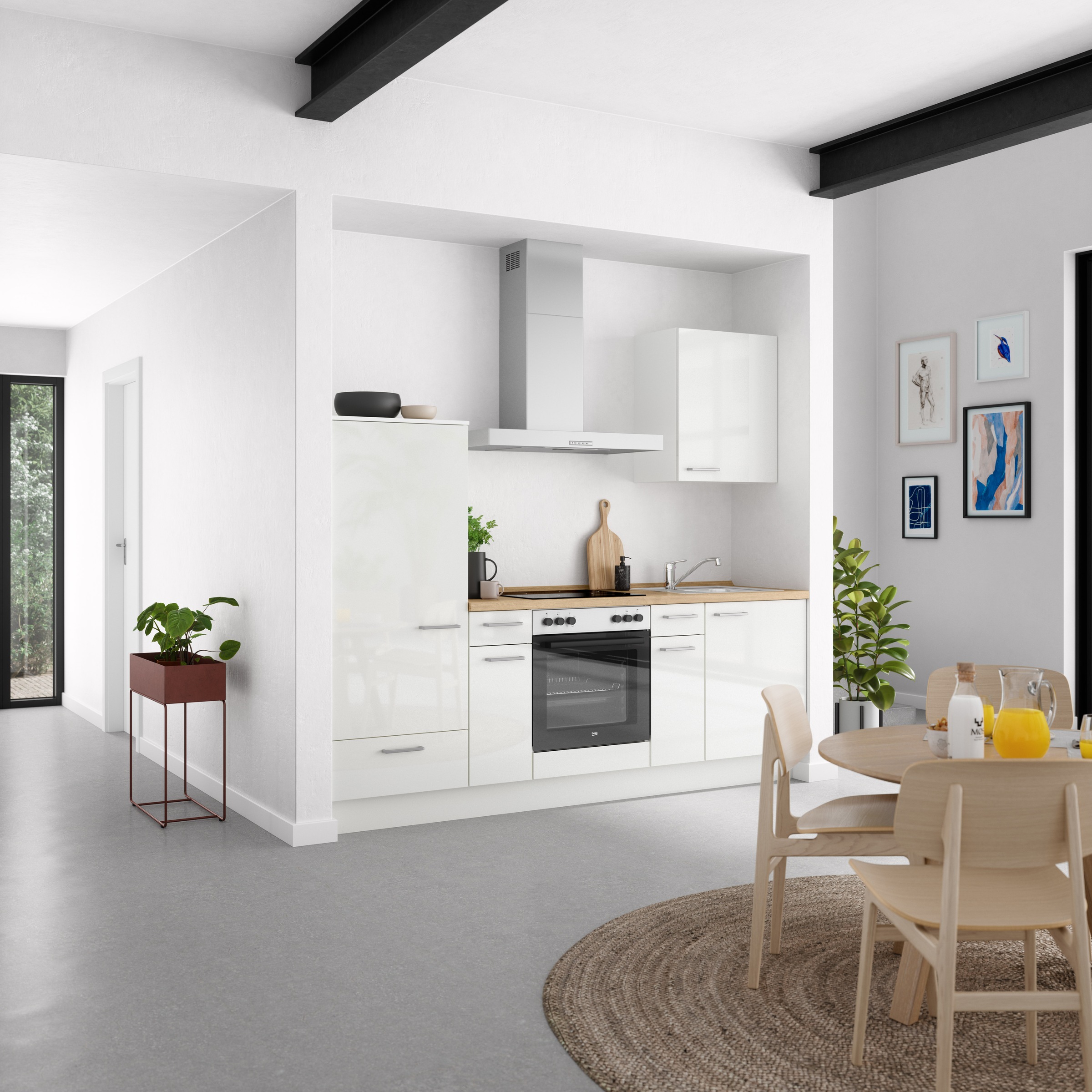 nobilia® Küchenzeile »"Flash I"«, vormontiert, Ausrichtung wählbar, Breite 240 cm, wahlw. mit E-Geräten