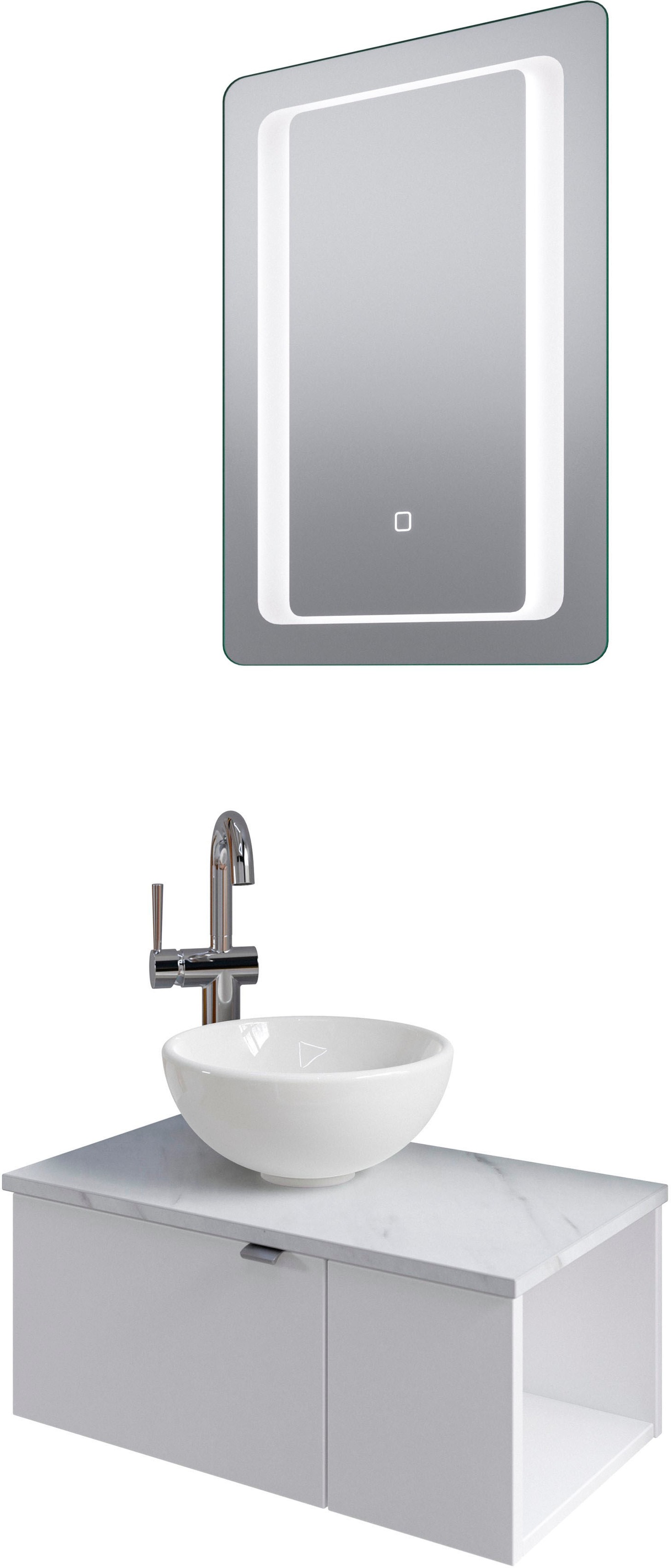 Saphir Badmöbel-Set »Serie 6915«, (4 St.), Gäste-Bad, 61 cm breit, mit LED- günstig online kaufen