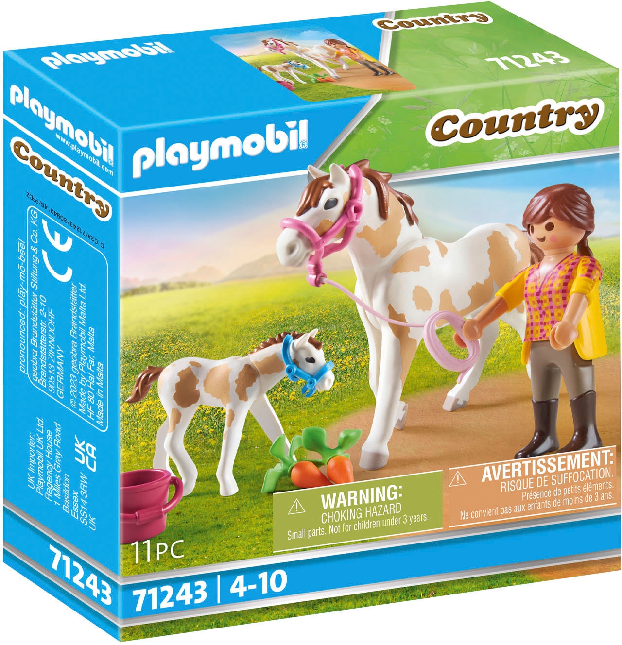 Playmobil® Konstruktions-Spielset »Pferd mit Fohlen (71243), Country«, (11 St.), Made in Europe