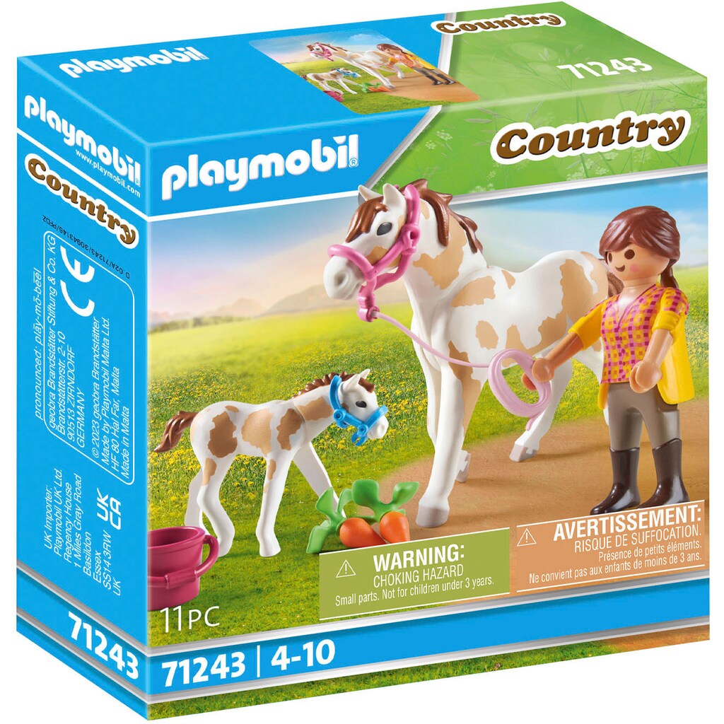 Playmobil® Konstruktions-Spielset »Pferd mit Fohlen (71243), Country«, (11 St.)