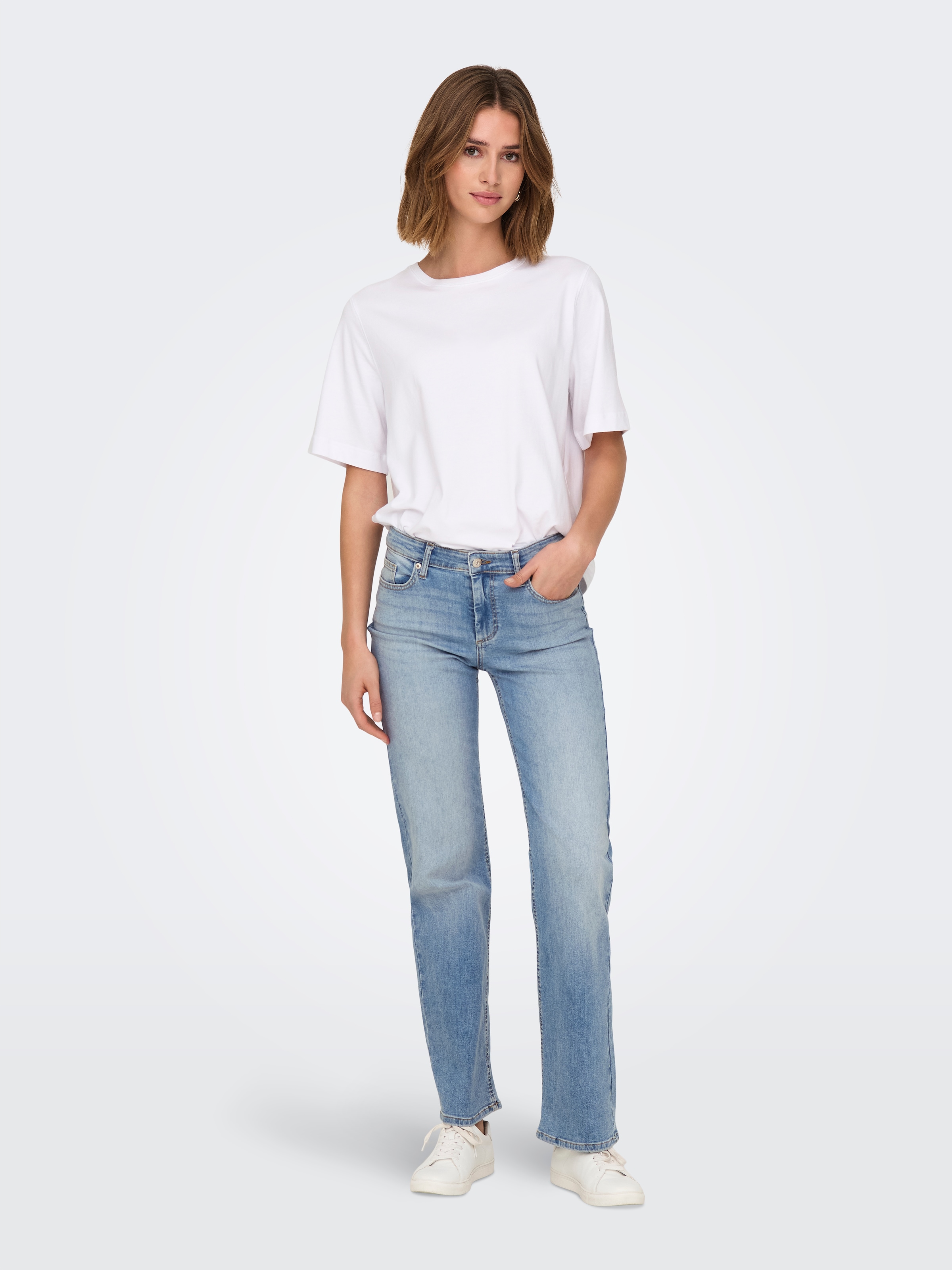 ONLY Gerade Jeans »ONLBLUSH MID STRAIGHT DNM TAI467 NOOS«