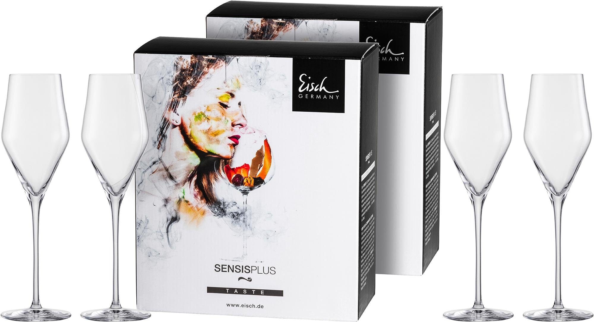 Eisch Germany Champagnerglas »Sky SensisPlus«, (Set, 4 tlg.), bleifrei, 260 ml, 4-teilig