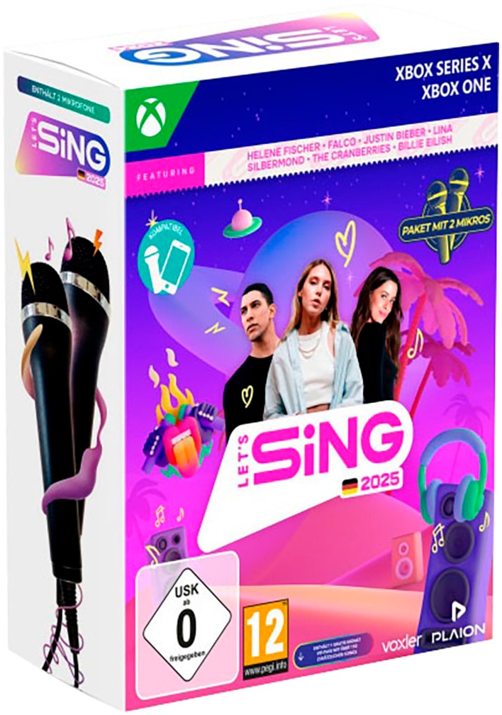 Spielesoftware »Let's Sing 2025 German Version + 2 Mics«, Xbox Series X