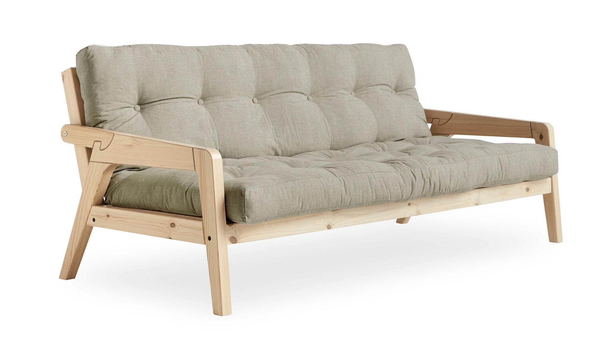 Karup Design Schlafsofa, Mit Holzstruktur, inkl. Futonmatratze, Liegefläche 130x190 cm