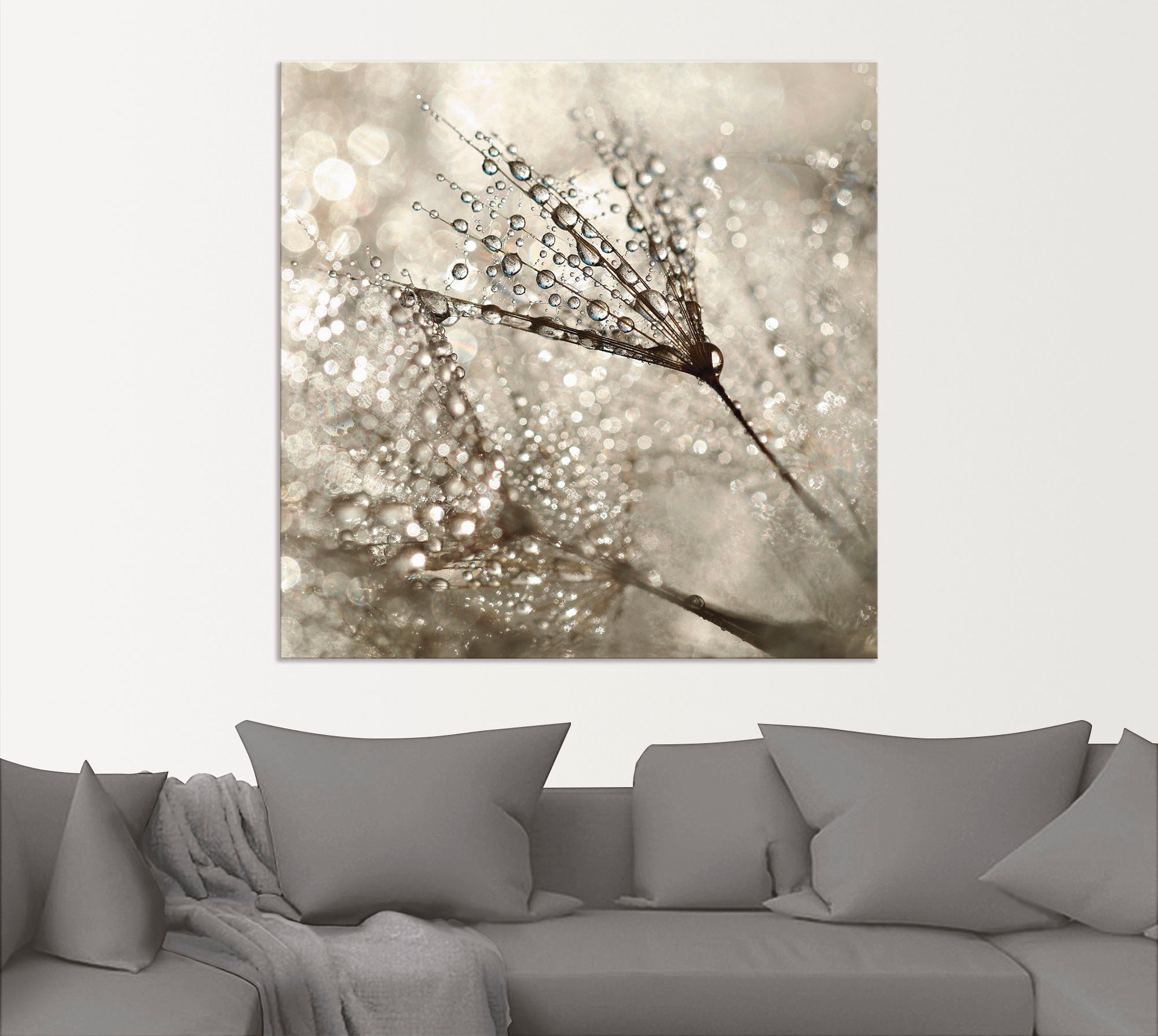 Artland Wandbild »Pusteblume Tautropfen«, Blumen, (1 St.), als Alubild, Outdoorbild, Leinwandbild, Poster, Wandaufkleber