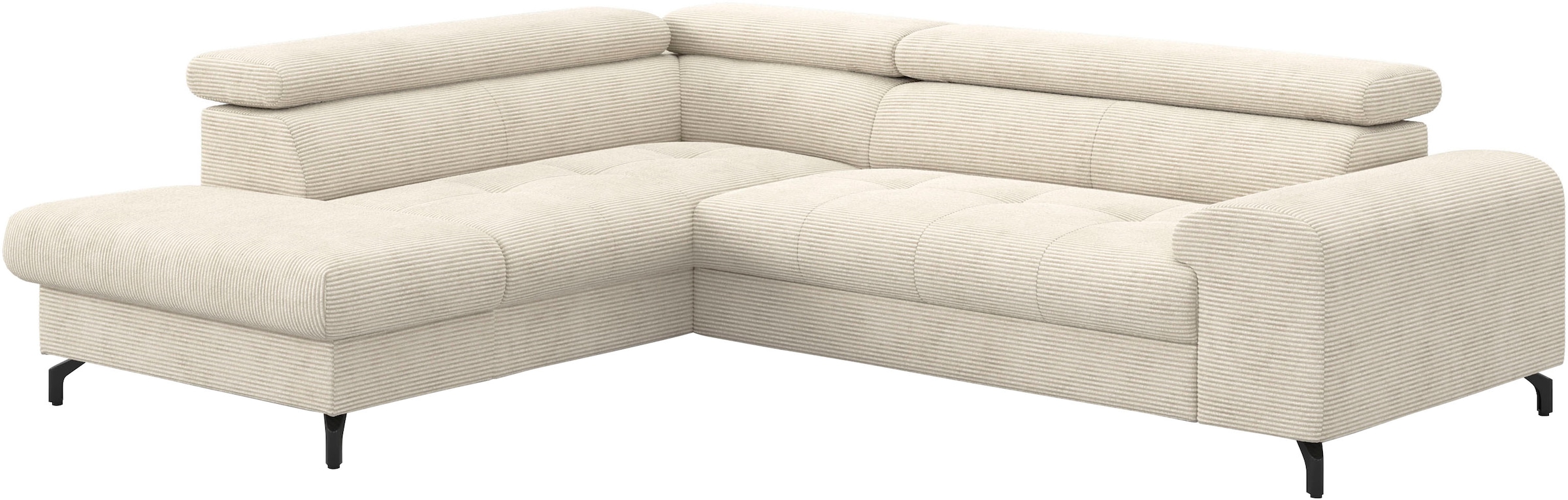 COTTA Ecksofa »Aura L-Form«, mit Schlaffunktion, Bettkasten und Kopfteilverstellung