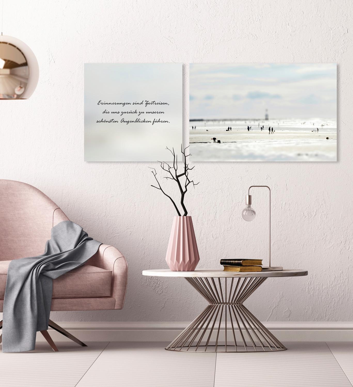 queence Leinwandbild »Zeitreisen«, Menschen-Meer-Meer Bilder-Kunst-Modern-S günstig online kaufen