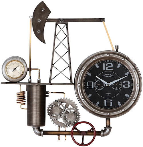 Casablanca by Gilde Wanduhr »Wanduhr Ölförderturm silberfarben H. 56 cm« günstig online kaufen