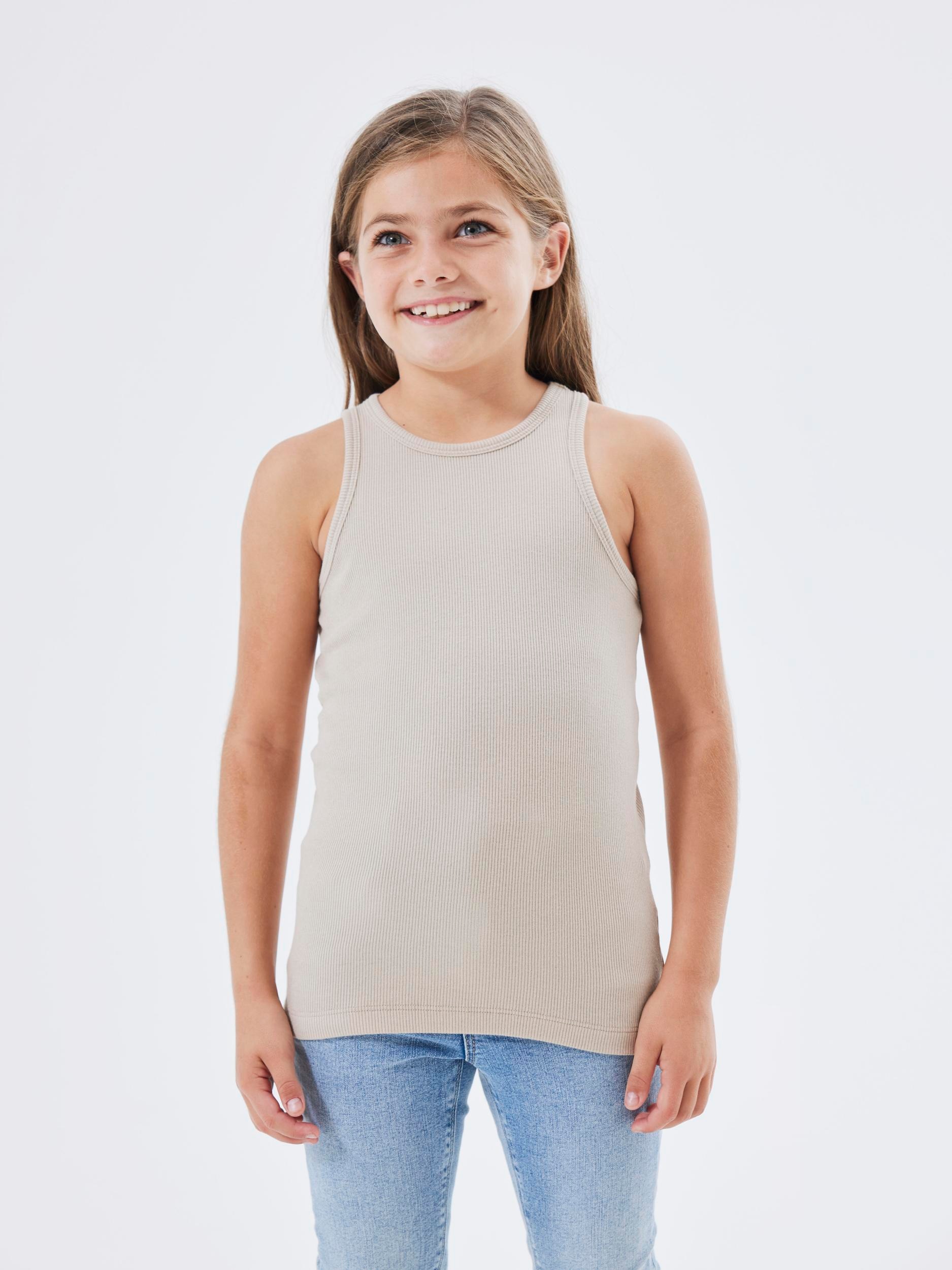 Name It Ripptanktop »NKFKAB SL SLIM TOP NOOS«, mit Rundhalsausschnitt