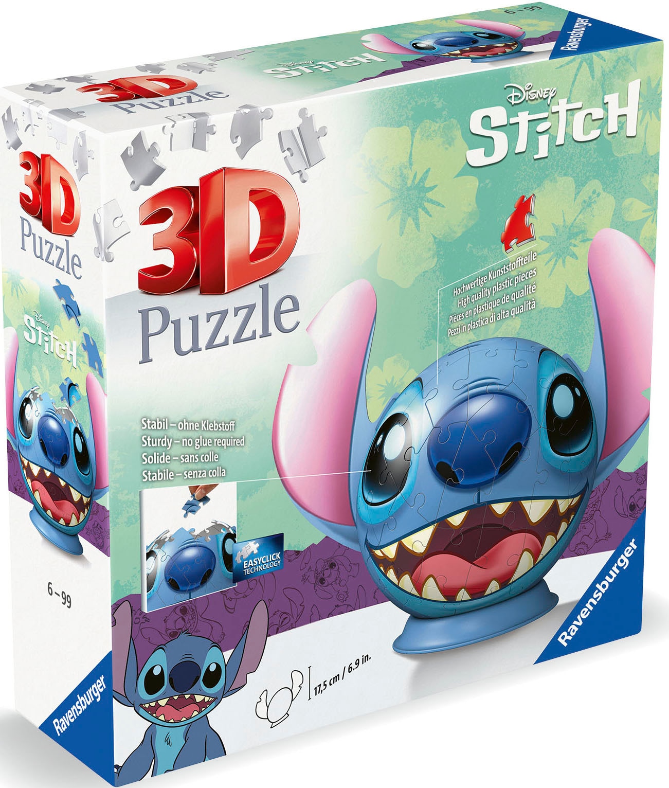 Ravensburger 3D-Puzzle »Disney Stitch mit Ohren«, Made in Europe