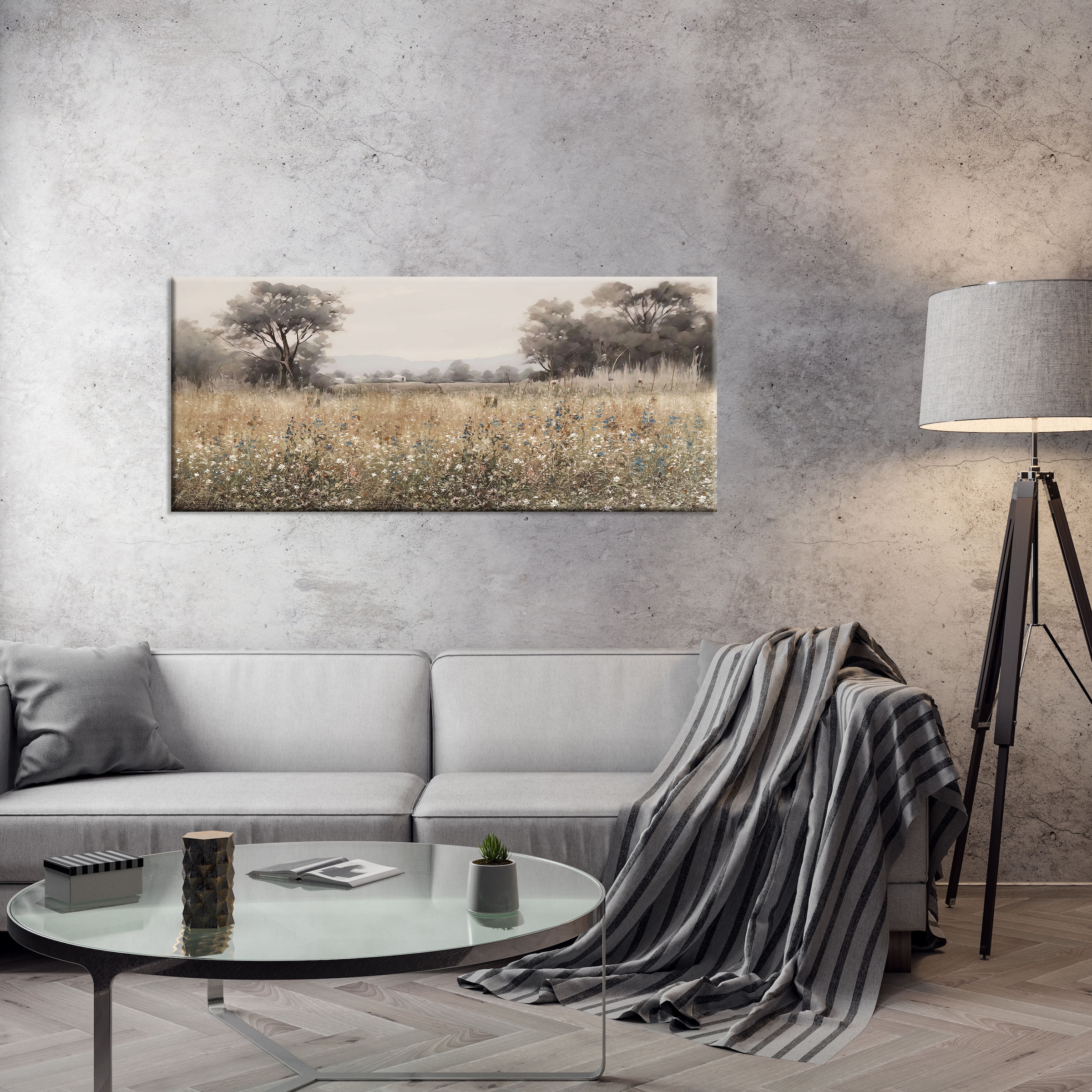 Bönninghoff Ölgemälde, Blumenwiese-Landschaft-Natur-Felder-Blumenbilder-Wie günstig online kaufen