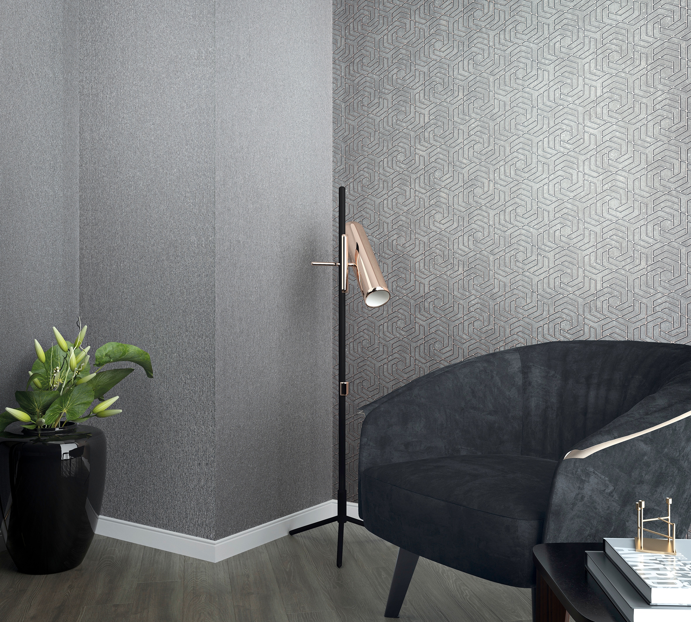 Marburg Vliestapete geometrisch moderne Tapete für Wohnzimmer Schlafzimmer Küche