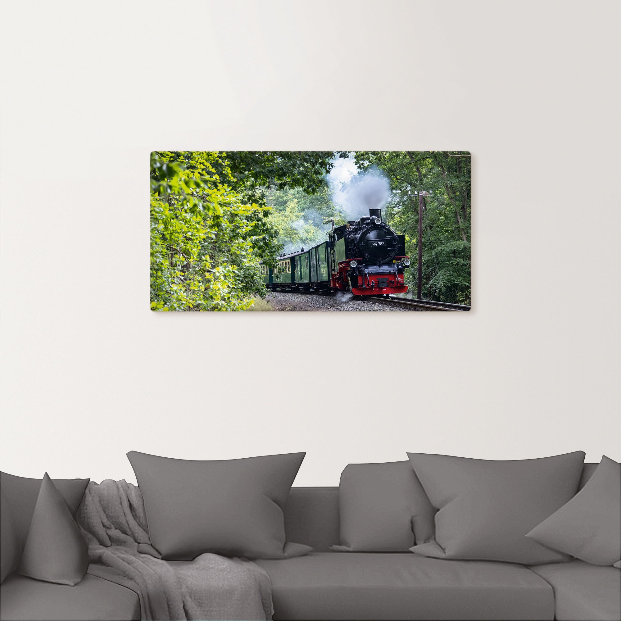 Artland Wandbild "Rügen Rasender Roland Panorama", Zugbilder, (1 St.), als günstig online kaufen