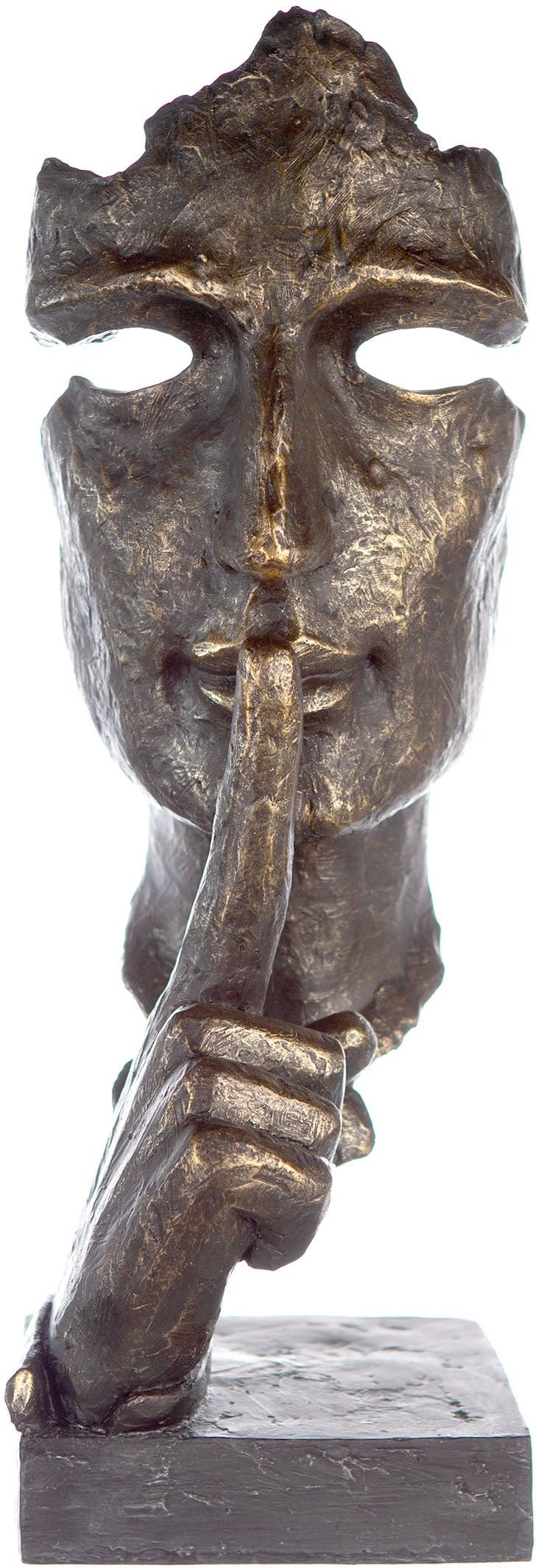 Casablanca by Gilde Dekofigur »Skulptur Silence, bronzefarben/grau«, bronze günstig online kaufen