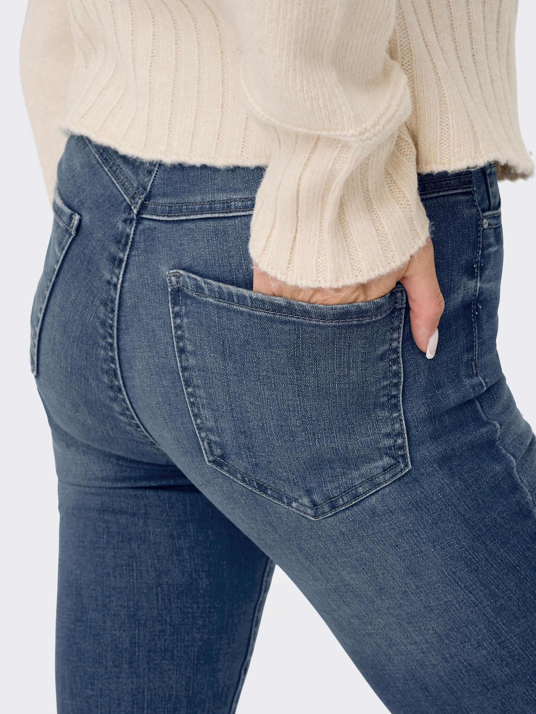 ONLY Skinny-fit-Jeans »ONLROSE – Skinny-Jeans mit hoher Taille und modischer Waschung«, skinny fit, modisch, Denim, Baumwollmischung