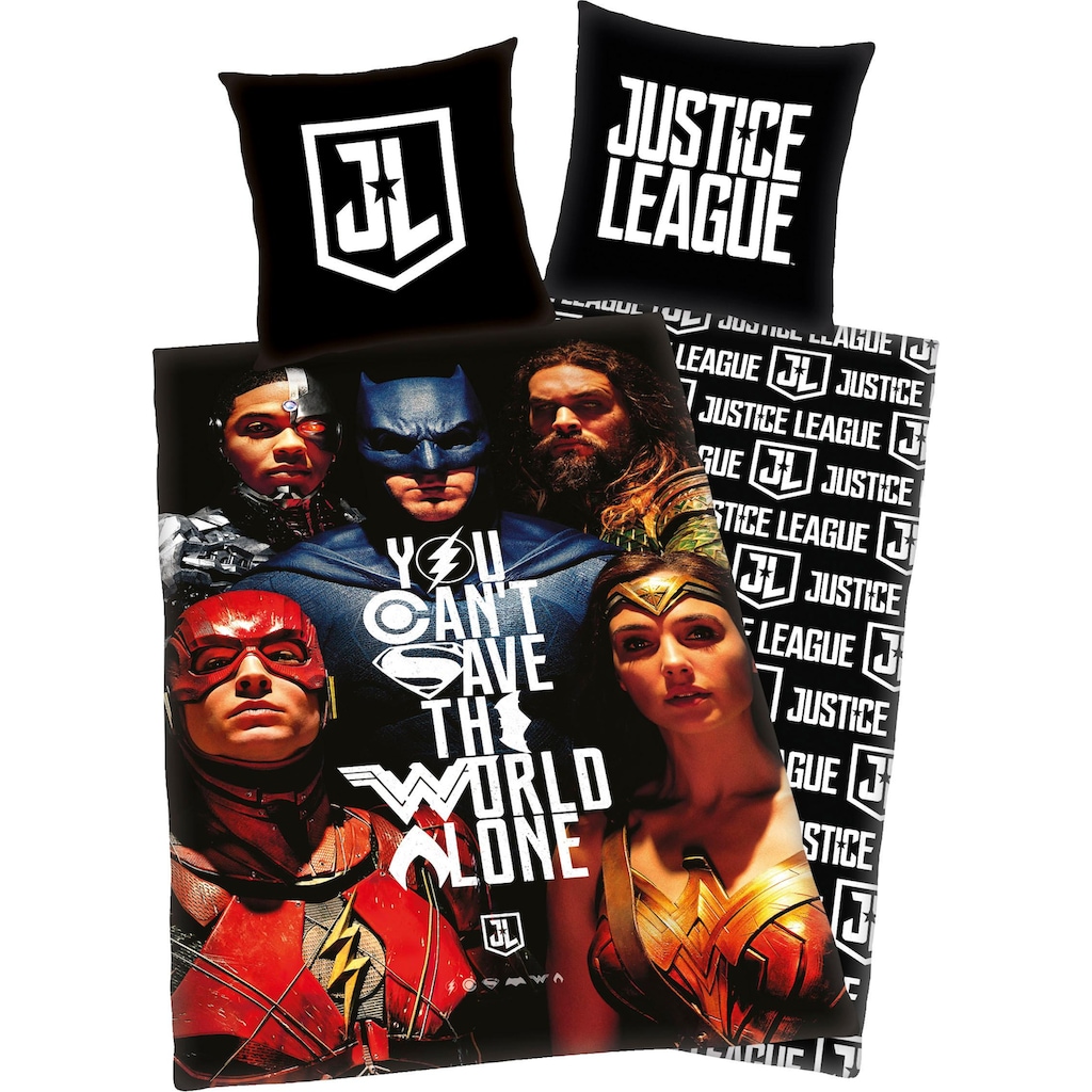Kinderbettwäsche »Justice League«, (2 tlg.), mit Fotomotiv