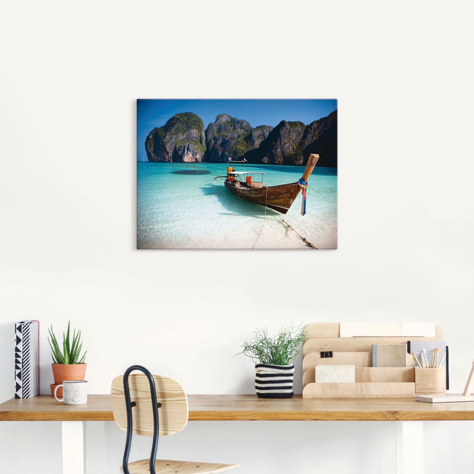 Artland Wandbild »Maya Bay, Koh Phi Phi Leh, Thailand«, Boote & Schiffe, (1 St.), als Leinwandbild, Poster, Wandaufkleber in verschied. Größen