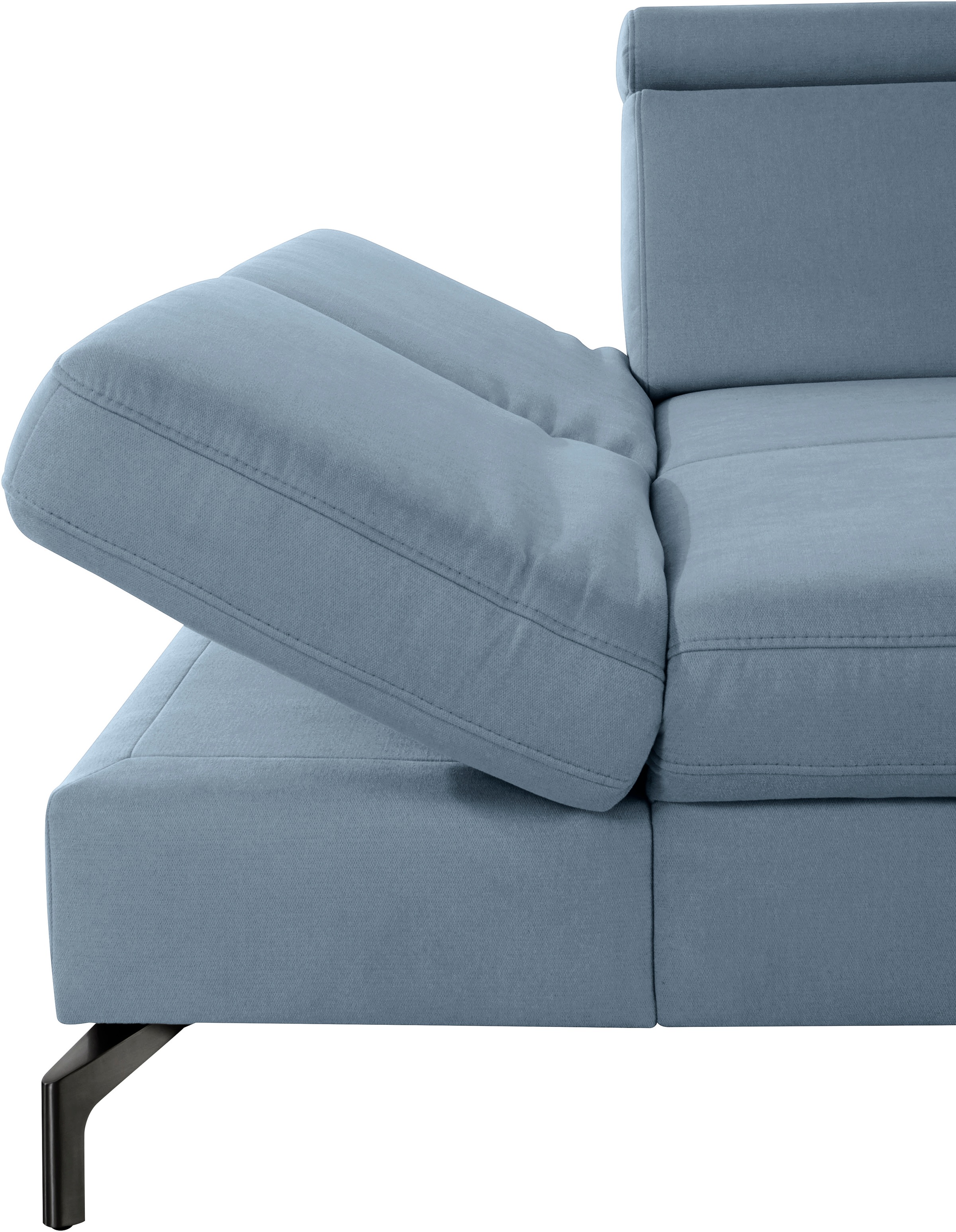sit&more Ecksofa »Brisbane L-Form«, Fußhöhe 15 cm, inklusive Sitztiefen-, Armteil- und Kopfteilverstellung