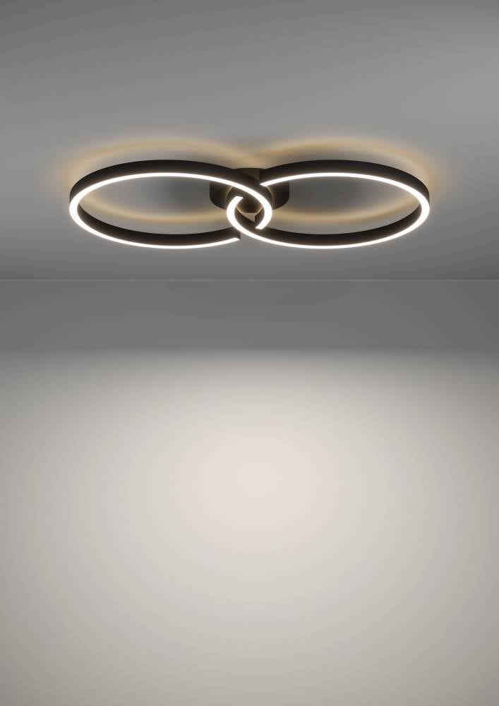 EGLO Deckenleuchte »AMANDOLO« LED-Modul 1 Stk. RGB | warmweiß - kaltweiß dimmbare Deckenlampe, Fernbedienung, Metall, RGB Backlight