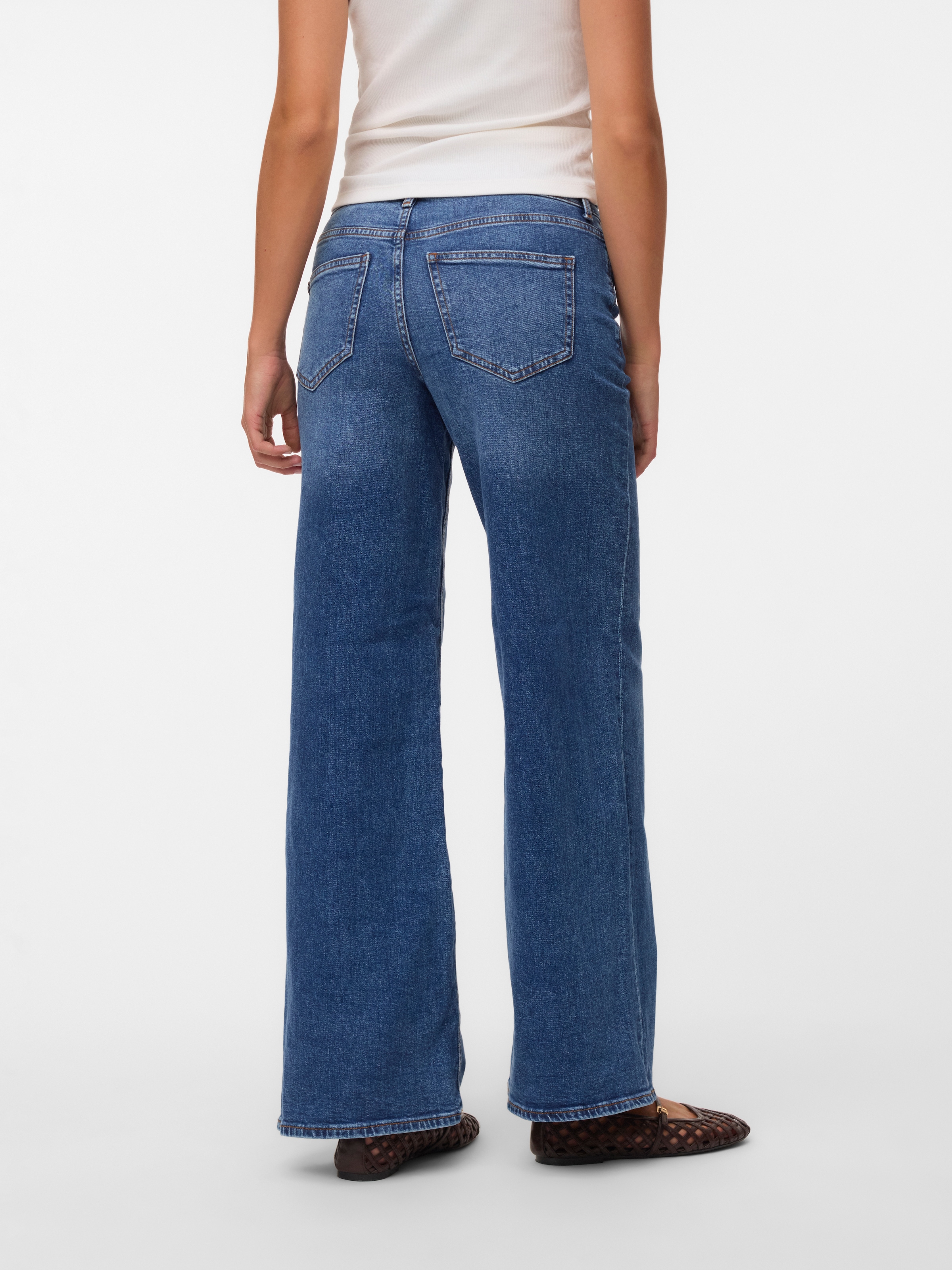 Vero Moda Weite Jeans »VMSANDIE-STRETCH MR WIDE JNS RA3087 NOOS« Baumwollmischung, wide fit, mid rise