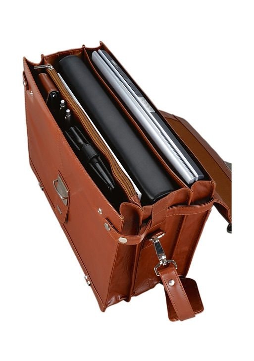 Alassio® Aktentasche »Mocca«, aus Leder