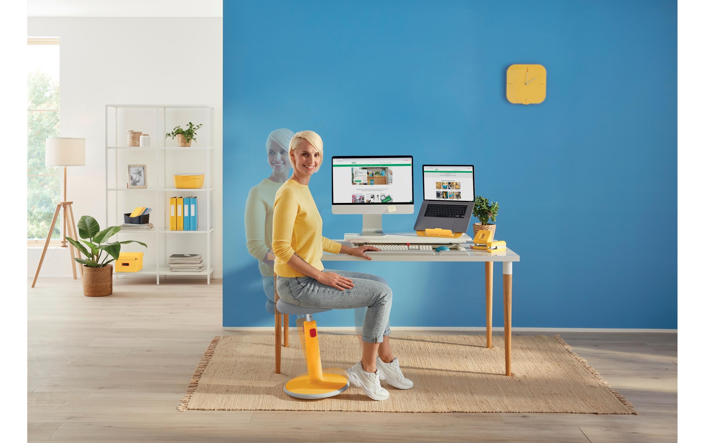 LEITZ Schreibtischstuhl »Ergonomischer Aktiv Hocker Ergo Cosy« ()