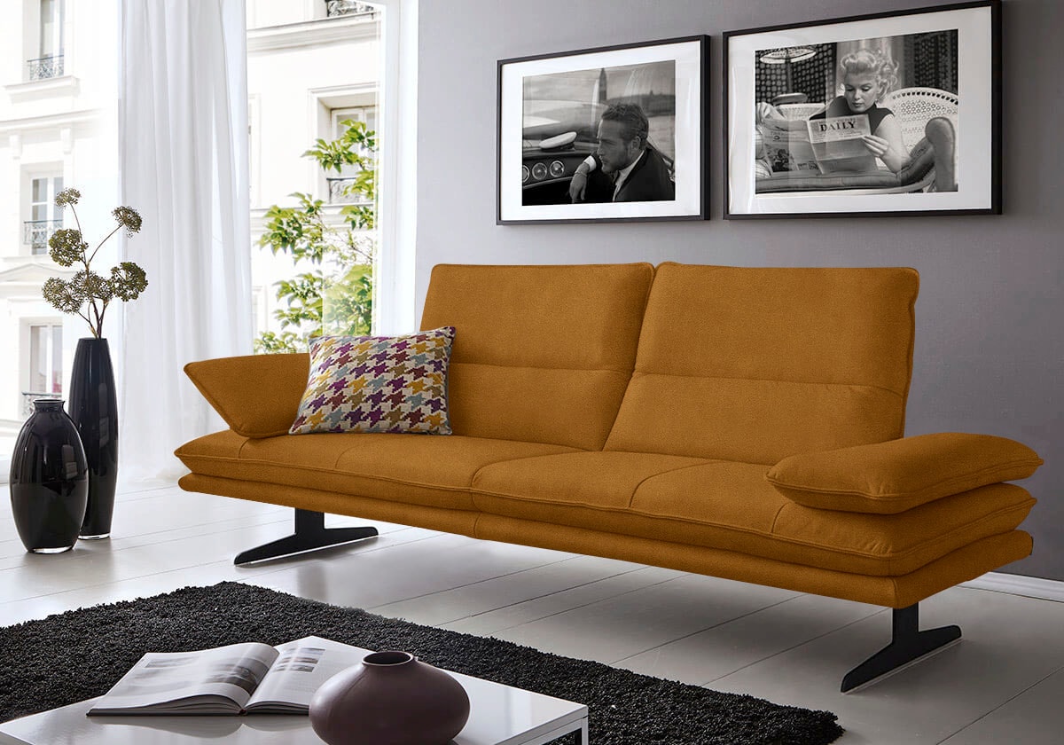 W.SCHILLIG 2,5-Sitzer »broadway, Designsofa mit tollem Sitzkomfort«, Sitztiefenverstellung, Kopfteil- & Seitenteilverstellung, Breite 216cm