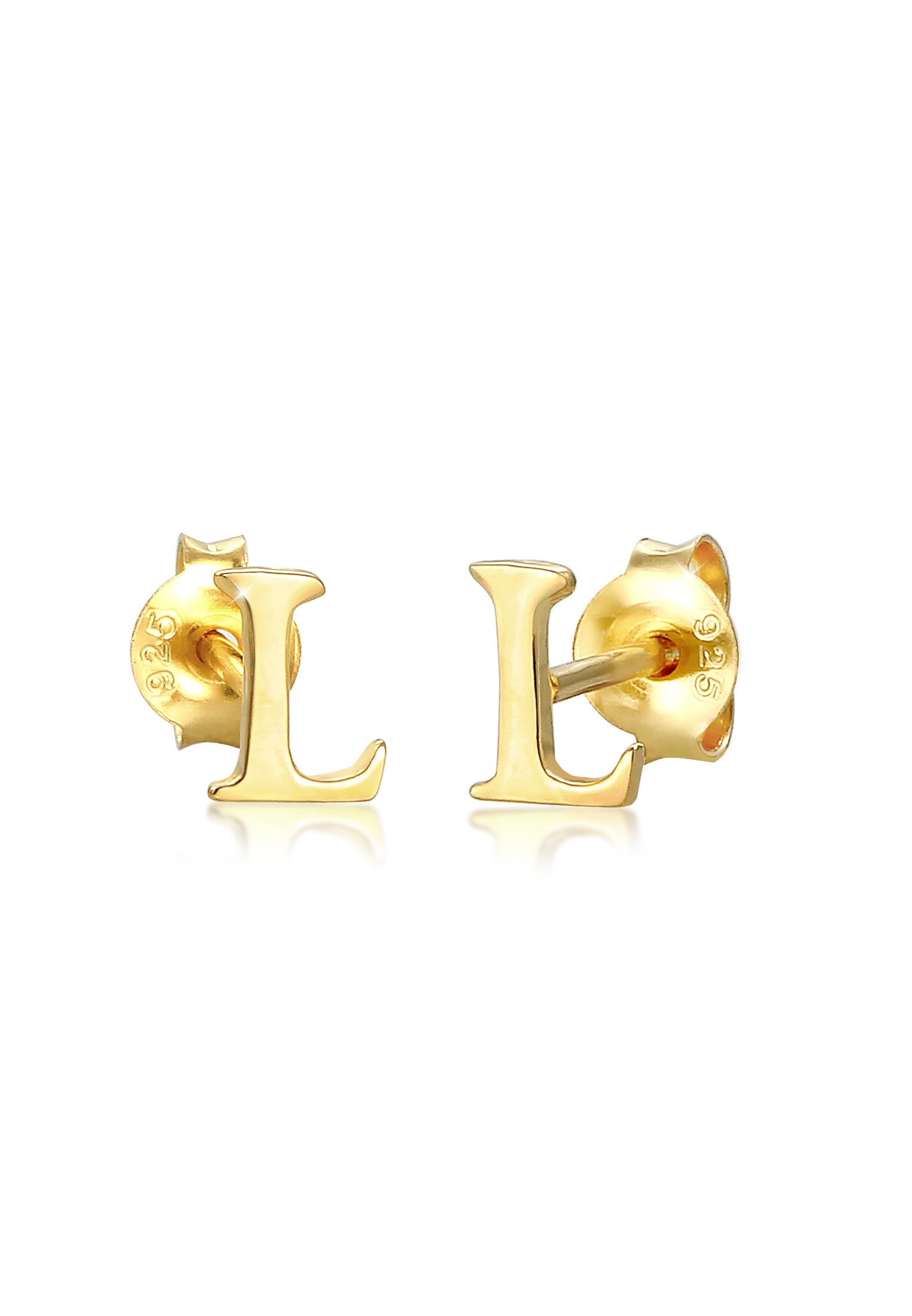 Elli Orecchini A Perno Con Iniziale J In Argento 925 - Gioielli Minimal Moderni Per Donna, Ideali Per Un Regalo Personale