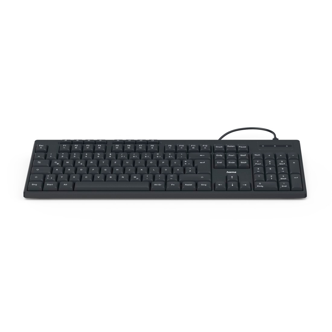 Hama Tastatur »Tastatur CK-200 (kabelgebunden, QUERTZ, Media-Tasten)«